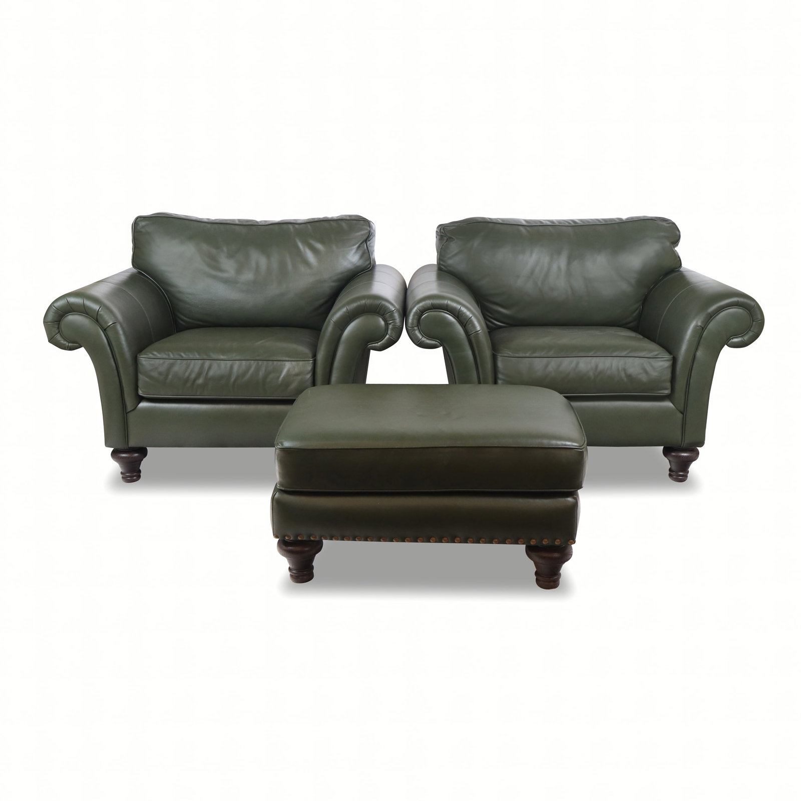 Bernhardt, Two Club Chairs and an Ottoman (1 of 14)