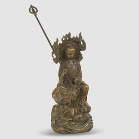 Bronze Statue of a Seated Buddha