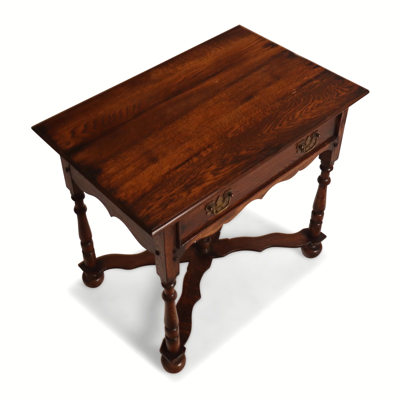 Single Drawer Walnut Side Table - 13