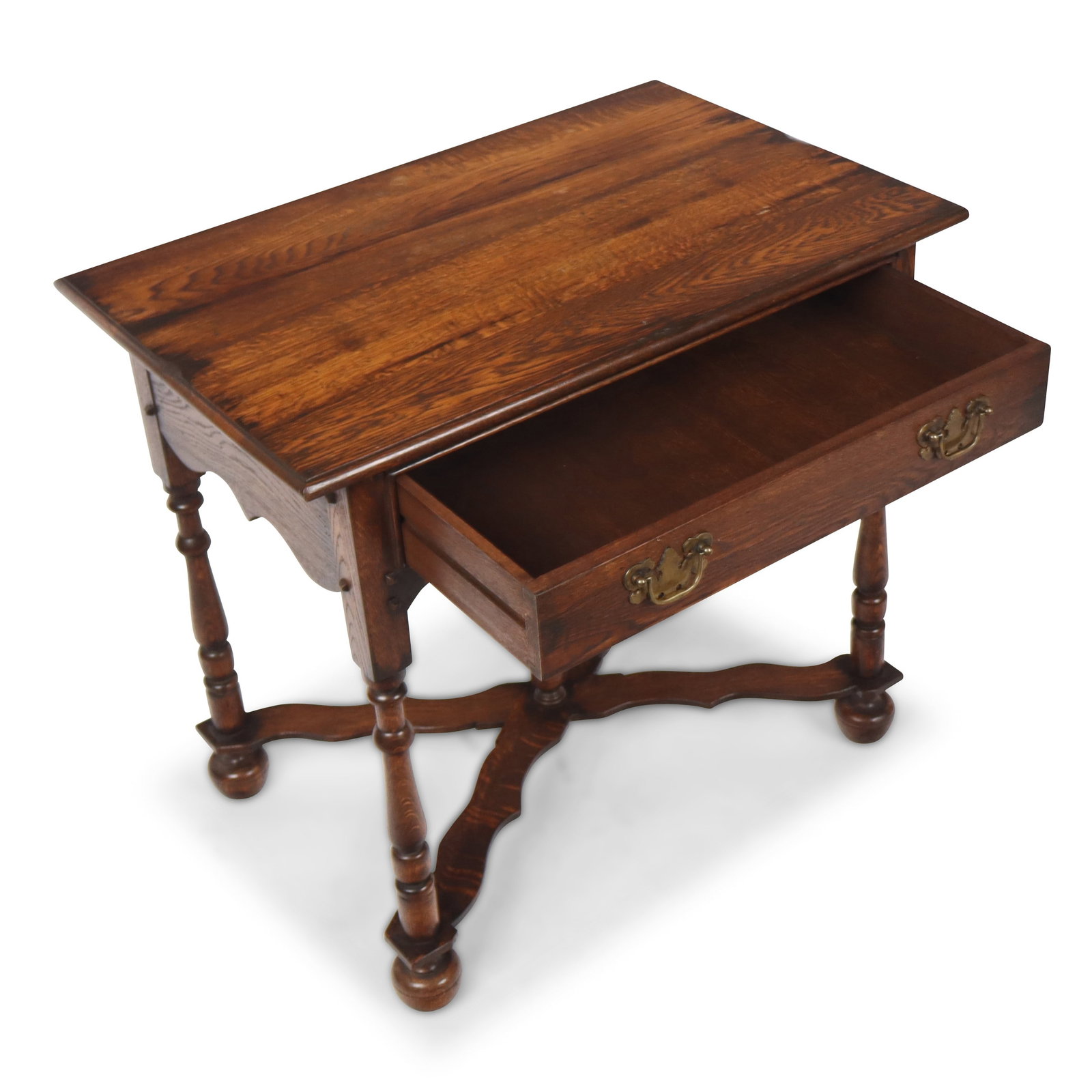 Single Drawer Walnut Side Table - 3