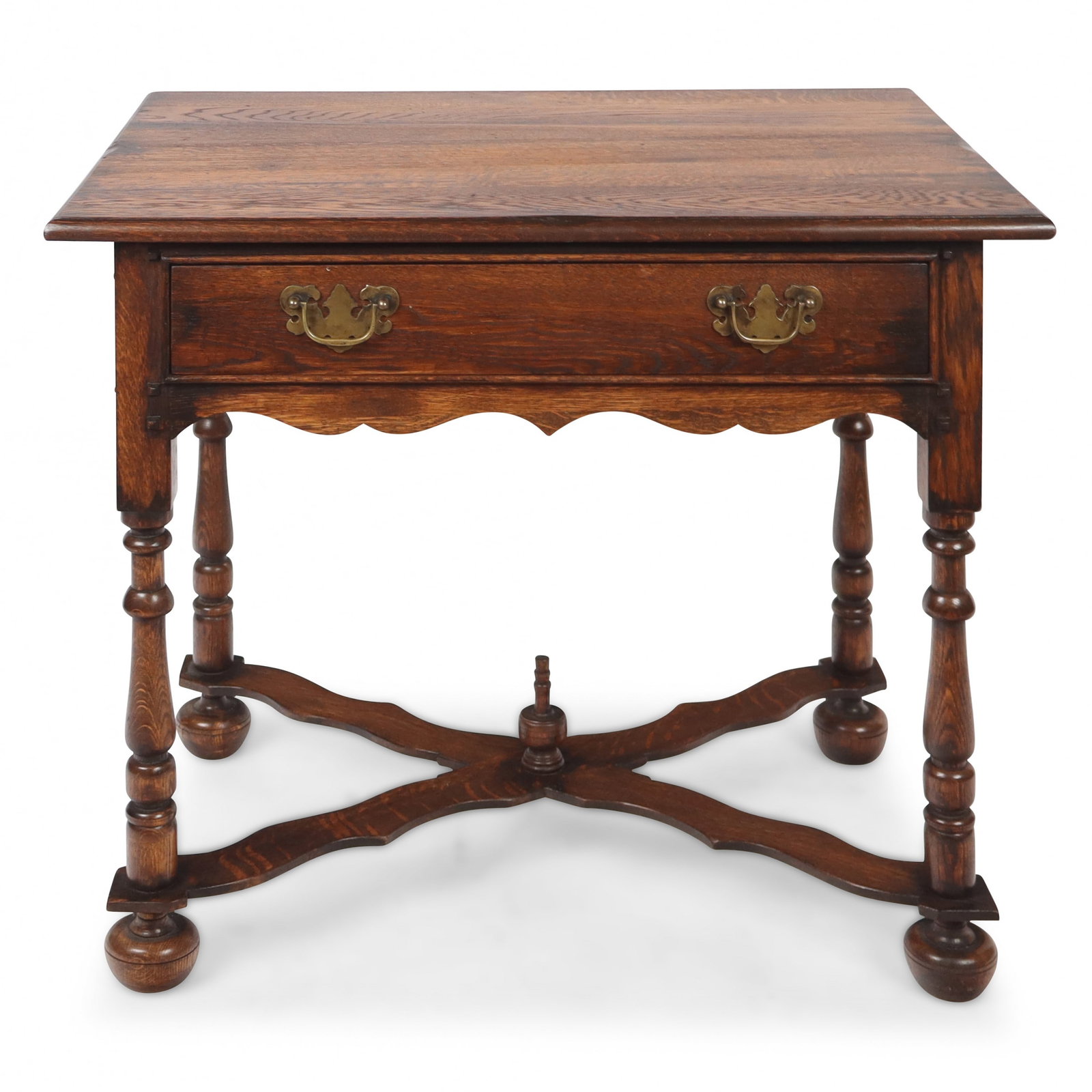 Single Drawer Walnut Side Table - 4
