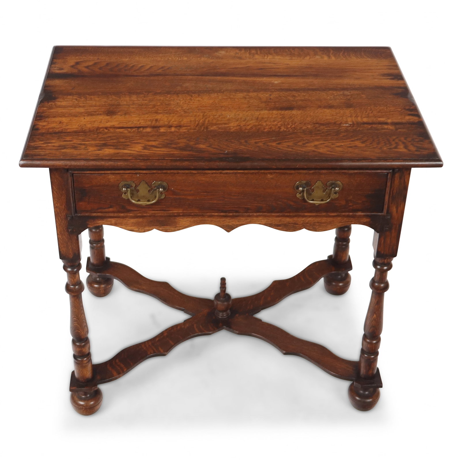 Single Drawer Walnut Side Table - 5