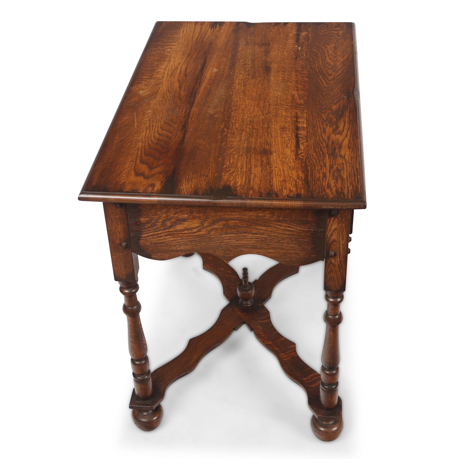 Single Drawer Walnut Side Table - 8