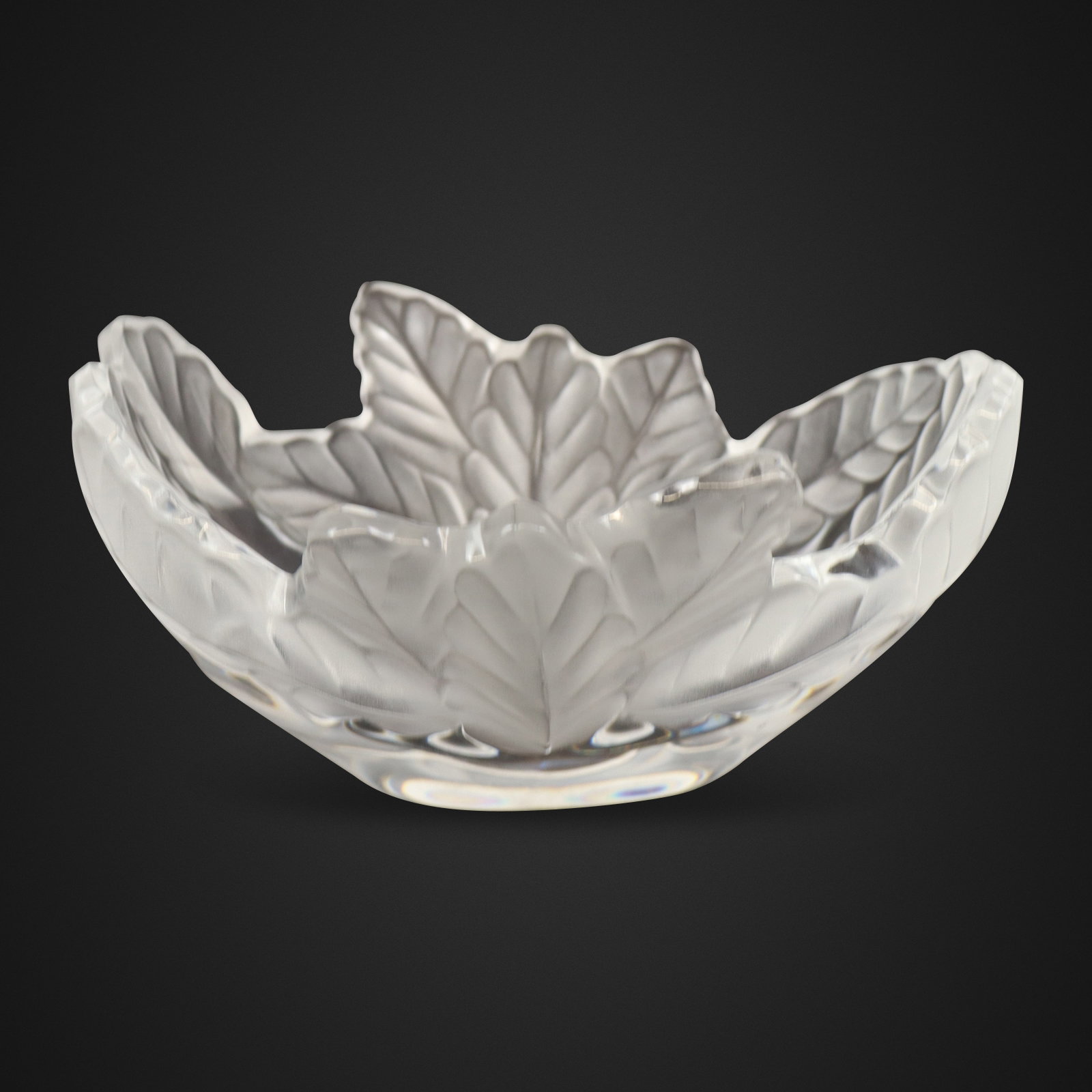 Lalique "Compiegne" Satin Finished Glass Dish (1 of 13)