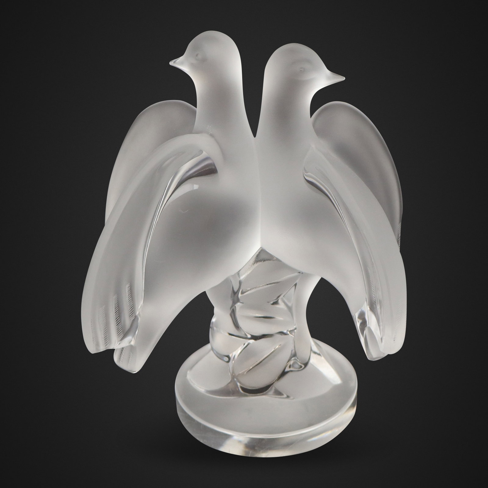Lalique Ariane Satin Finished Glass Dove Sculpture (1 of 9)