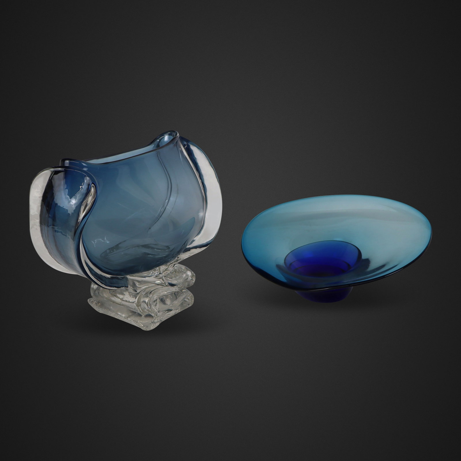 Ed Branson Art Glass Centerpiece and a Bowl (1 of 14)