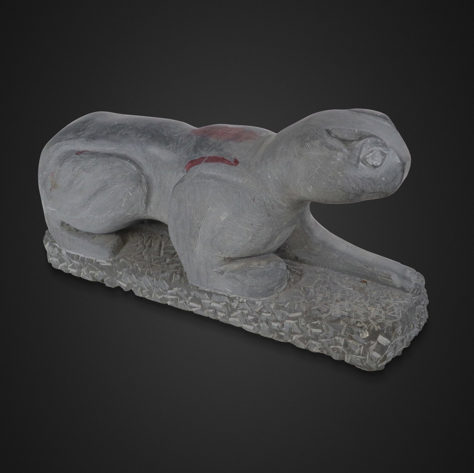 Carved Soapstone Sculpture of a Cat (1 of 11)
