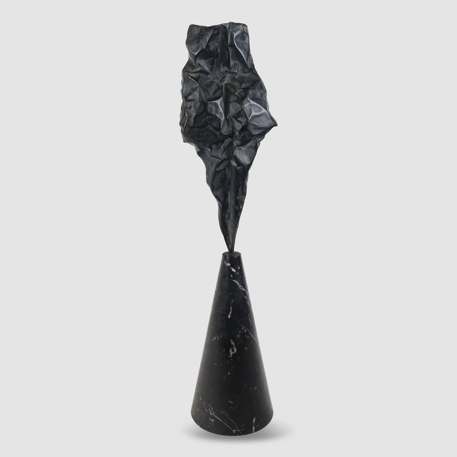 Henry SCHIOWITZ Brutalist Bronze on Marble: Henry Schiowitz (American, b. 1955) brutalist bronze on marble, 1994, edition 6/9, signed Schiowitz to verso with edition with a foundry mark. [9.5" H x 5" W x 5" D]. Condition is good with a small ch