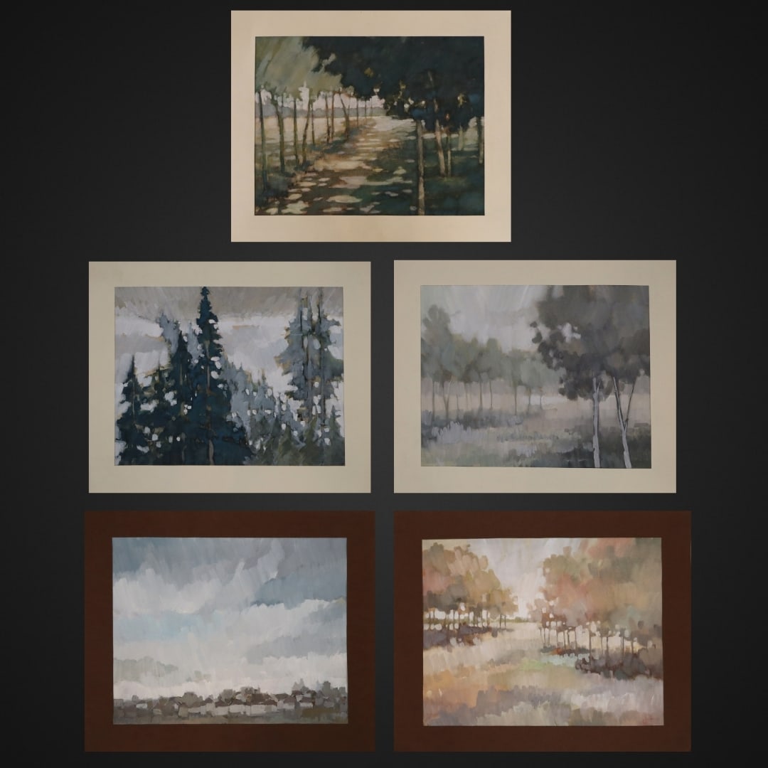 Florin MIRCEA ZAHARESCU, Five Watercolors (1 of 13)