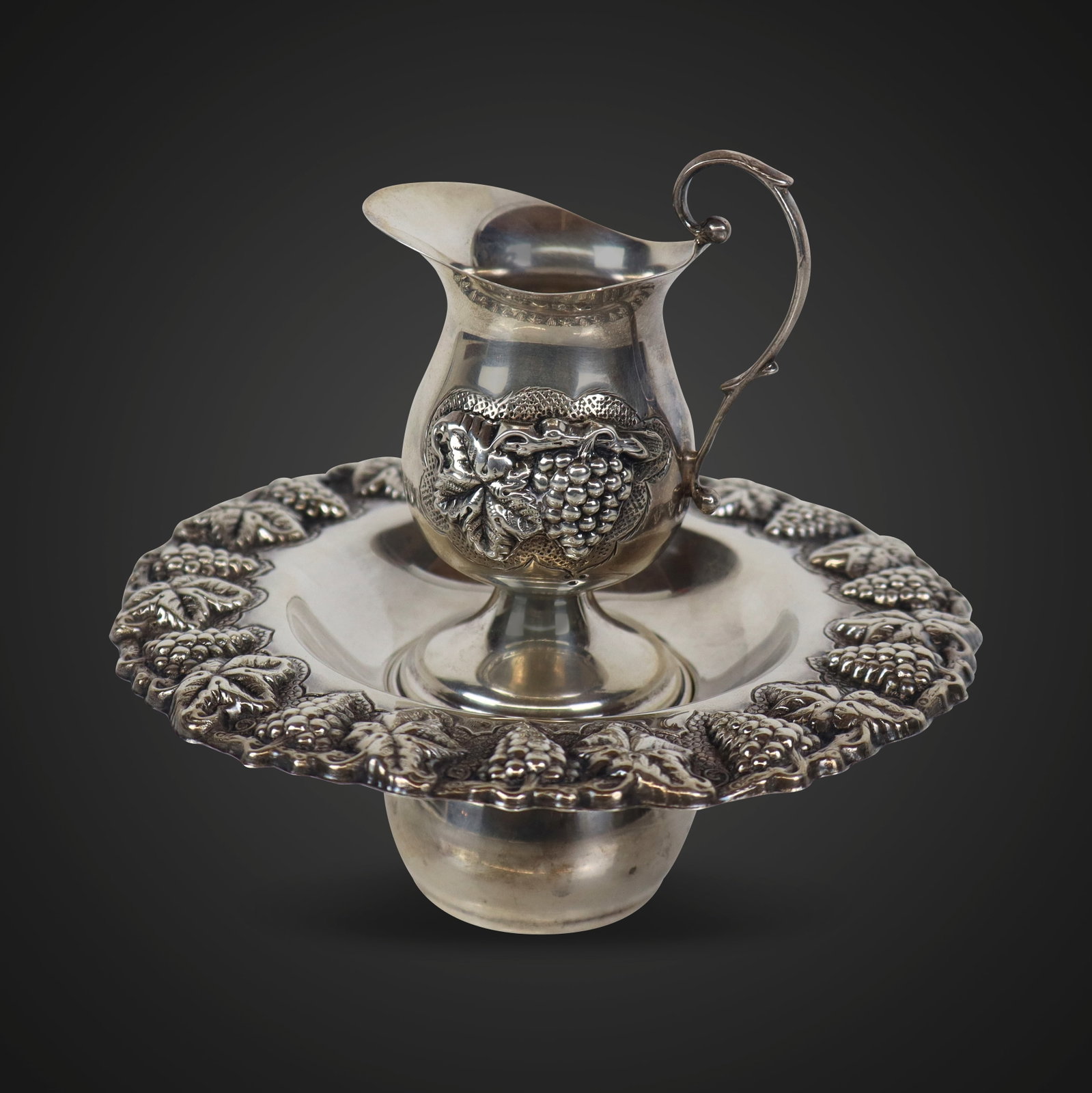 Sterling Silver Wine Taster Pitcher and Stand (1 of 12)