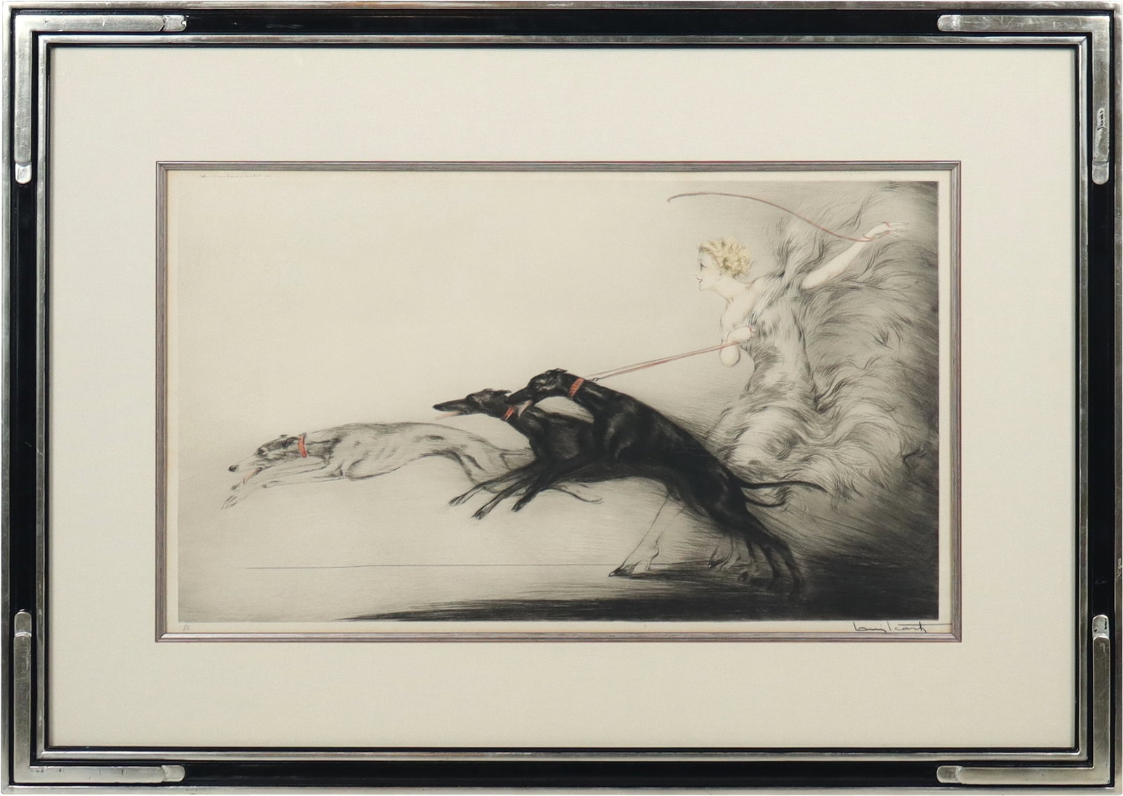 Louis ICART "Speed" Etching in Colors (1 of 11)