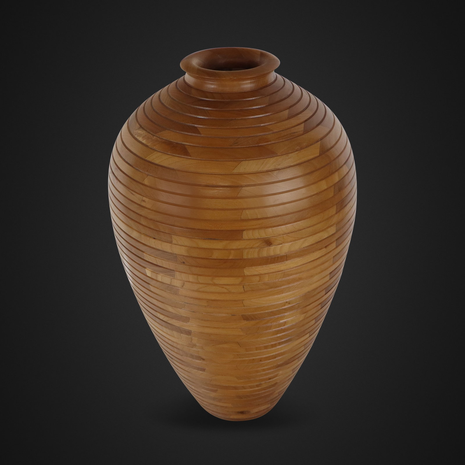 Davoud KHOSRAVI Cherry Baluster Form Vase: Davoud Khosravi (Canadian, circa 1963) cherry baluster form vase, signed and dated on the base [21" H x 11" Diameter]. Overall condition is good.