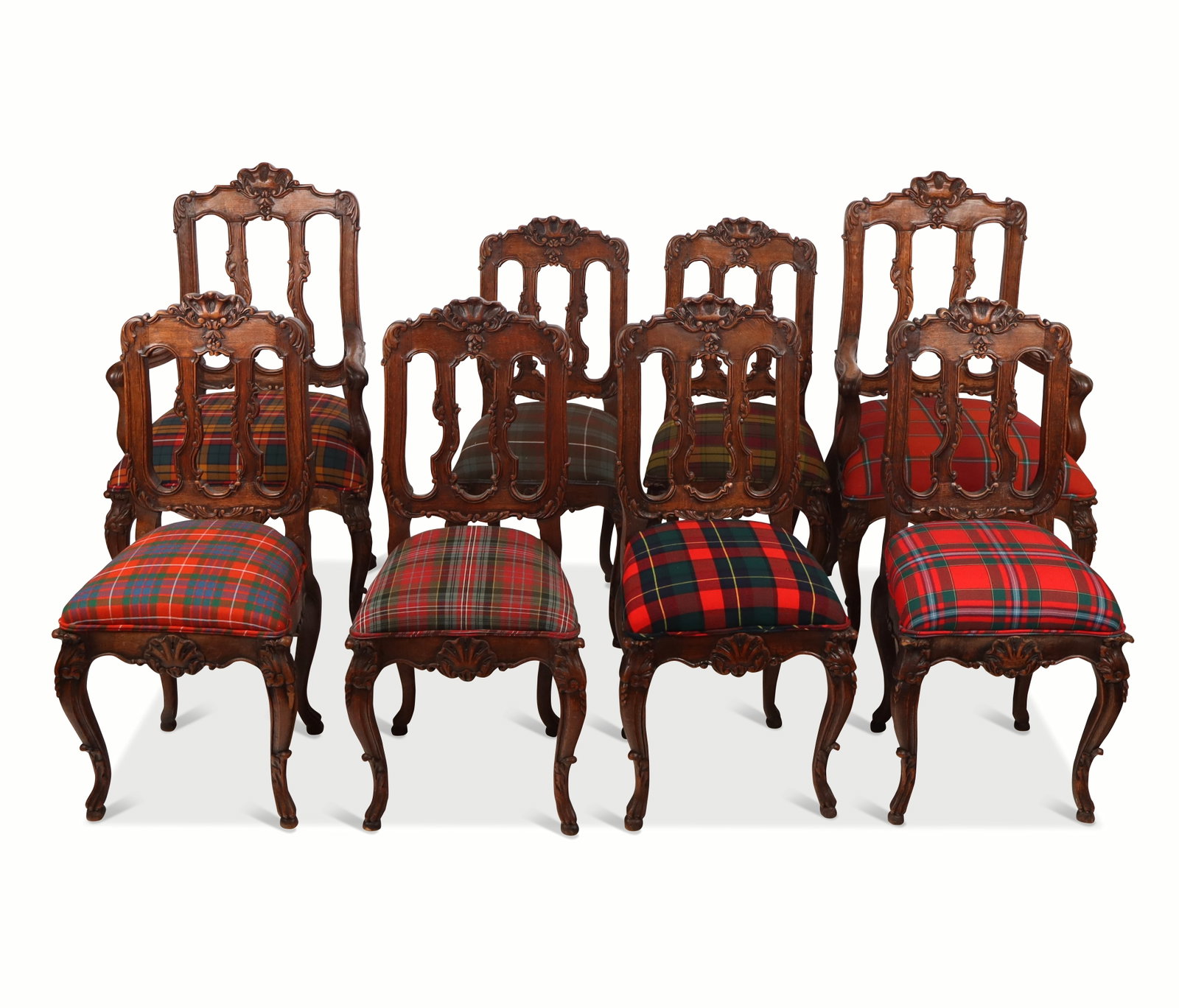Eight Carved Oak Dining Chairs (1 of 20)