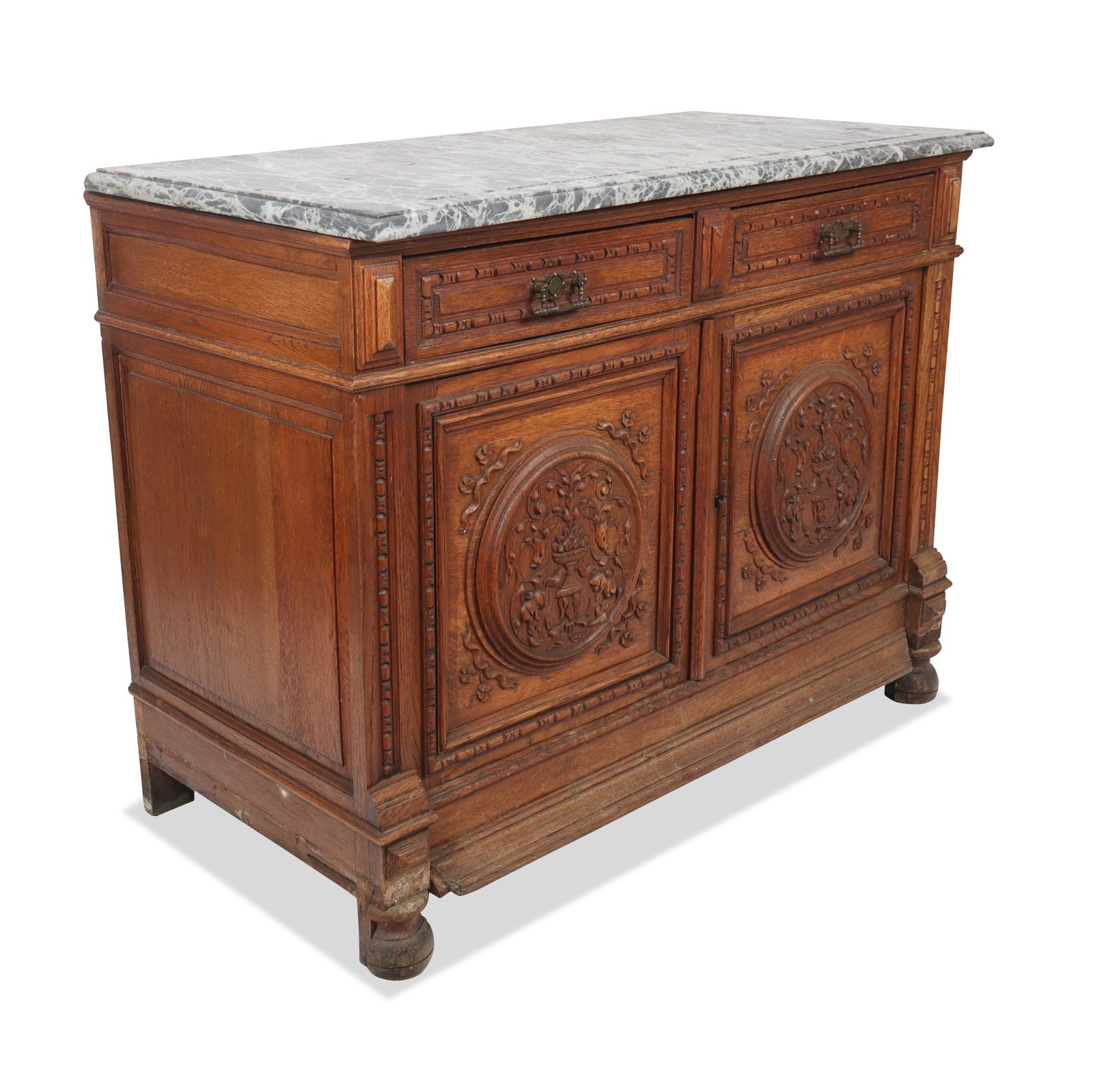 Belgian Ornately Carved Marble Top Server (1 of 19)