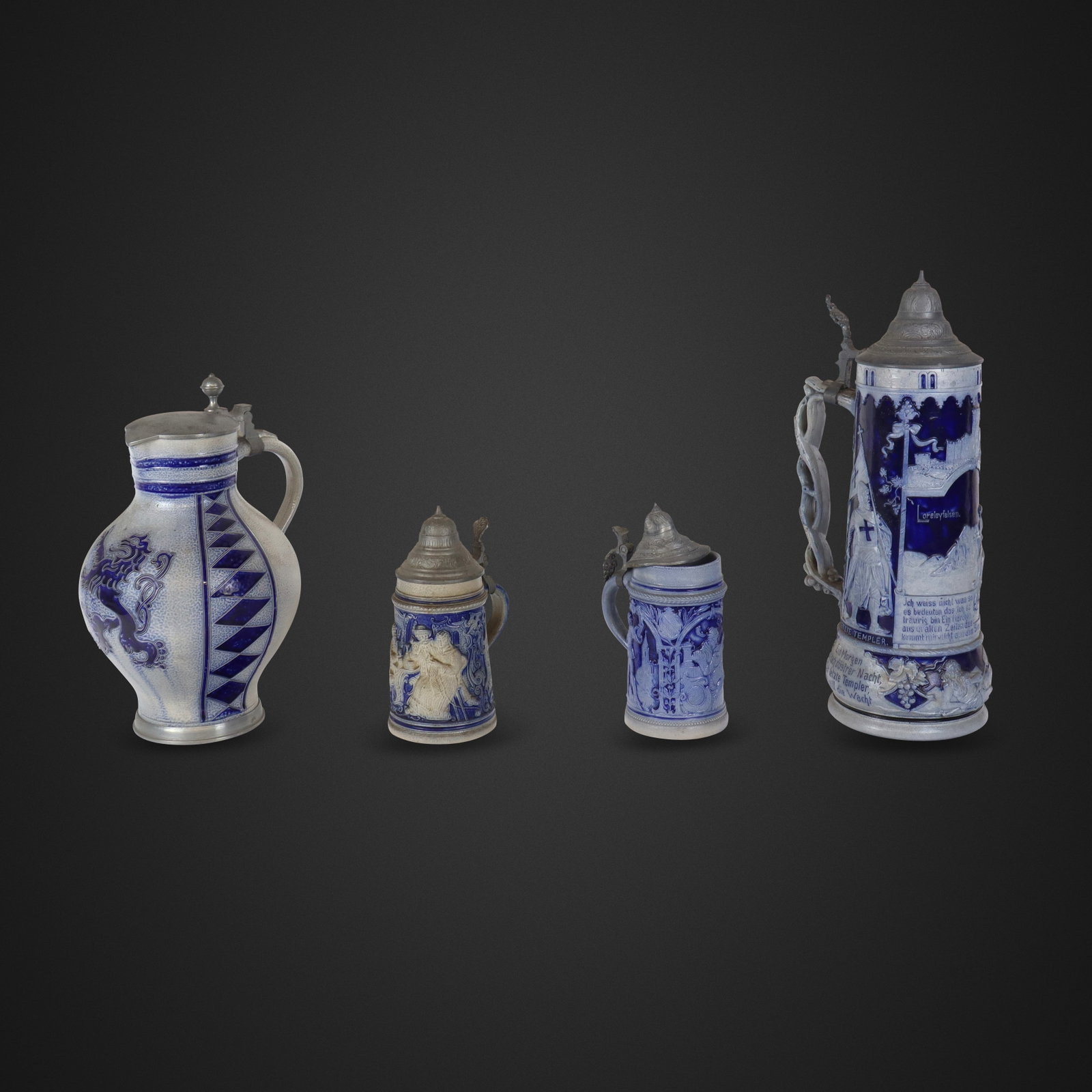 Three Steins and a Pitcher, Salt Glazed (1 of 16)