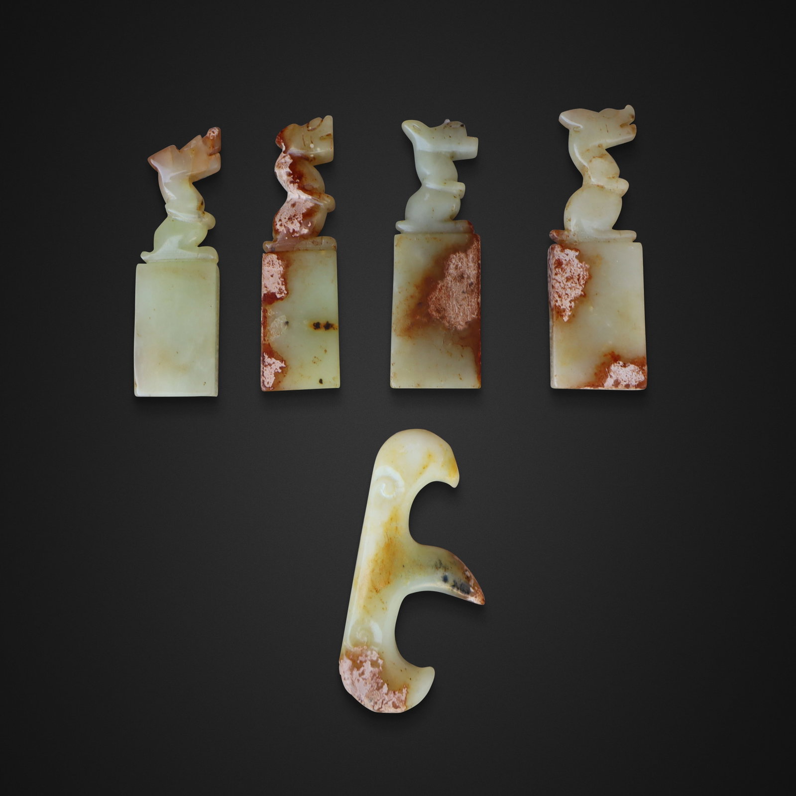 Four Jade Seals and a Pendant (1 of 10)