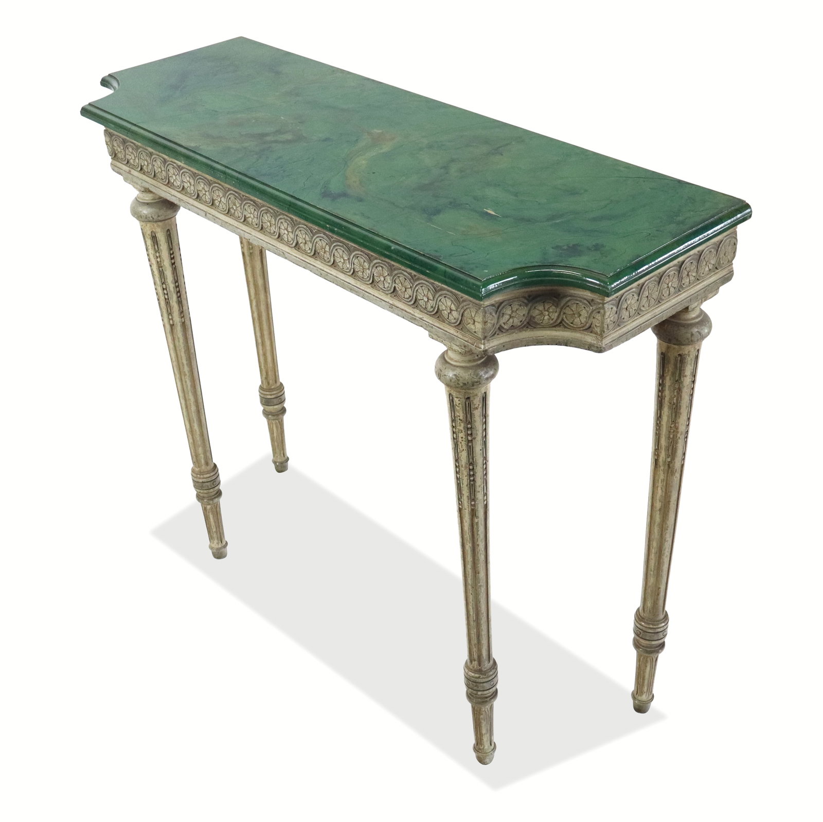 Louis XVI Faux Marble Top Console (1 of 11)