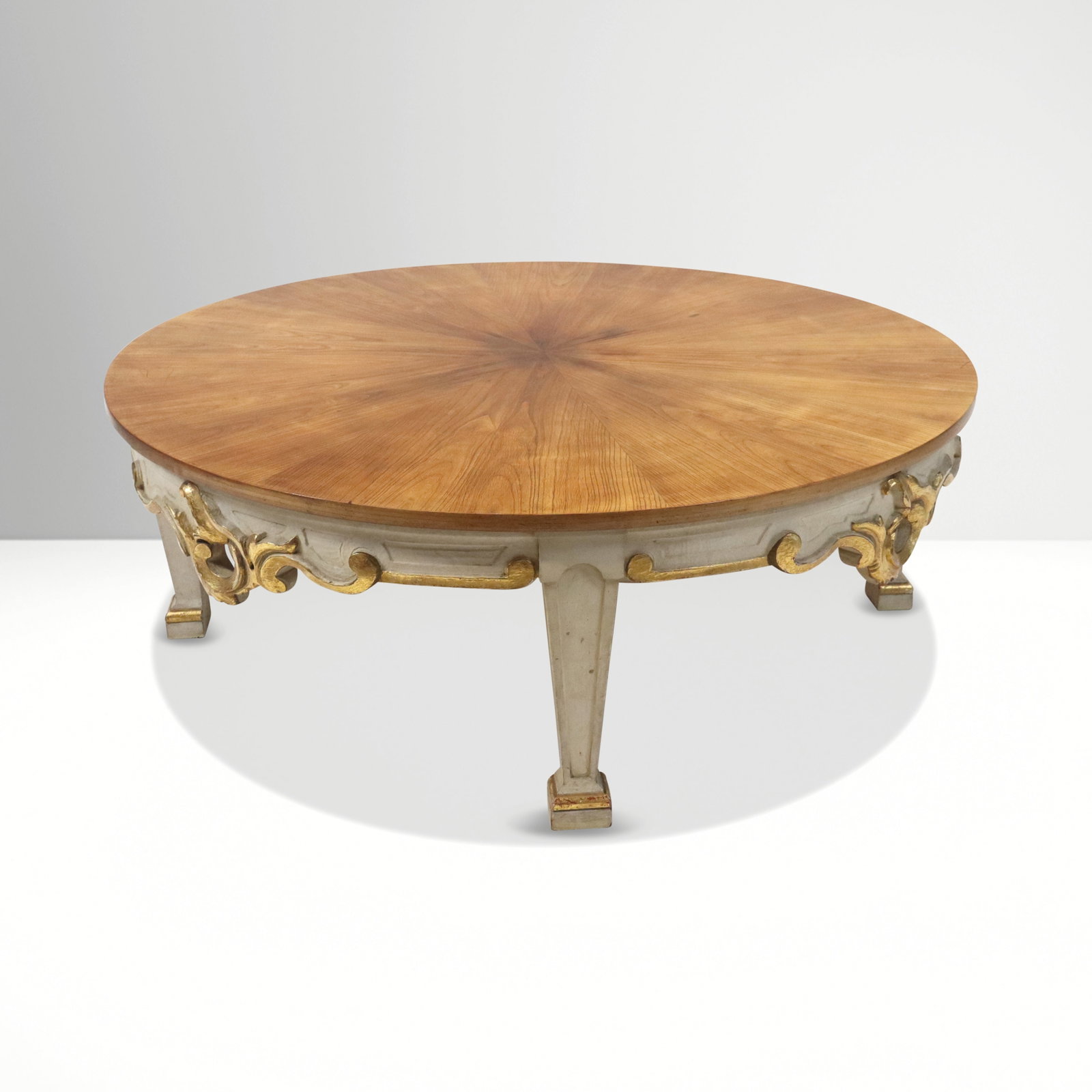 Baker Furniture Carved and Painted Coffee Table (1 of 9)
