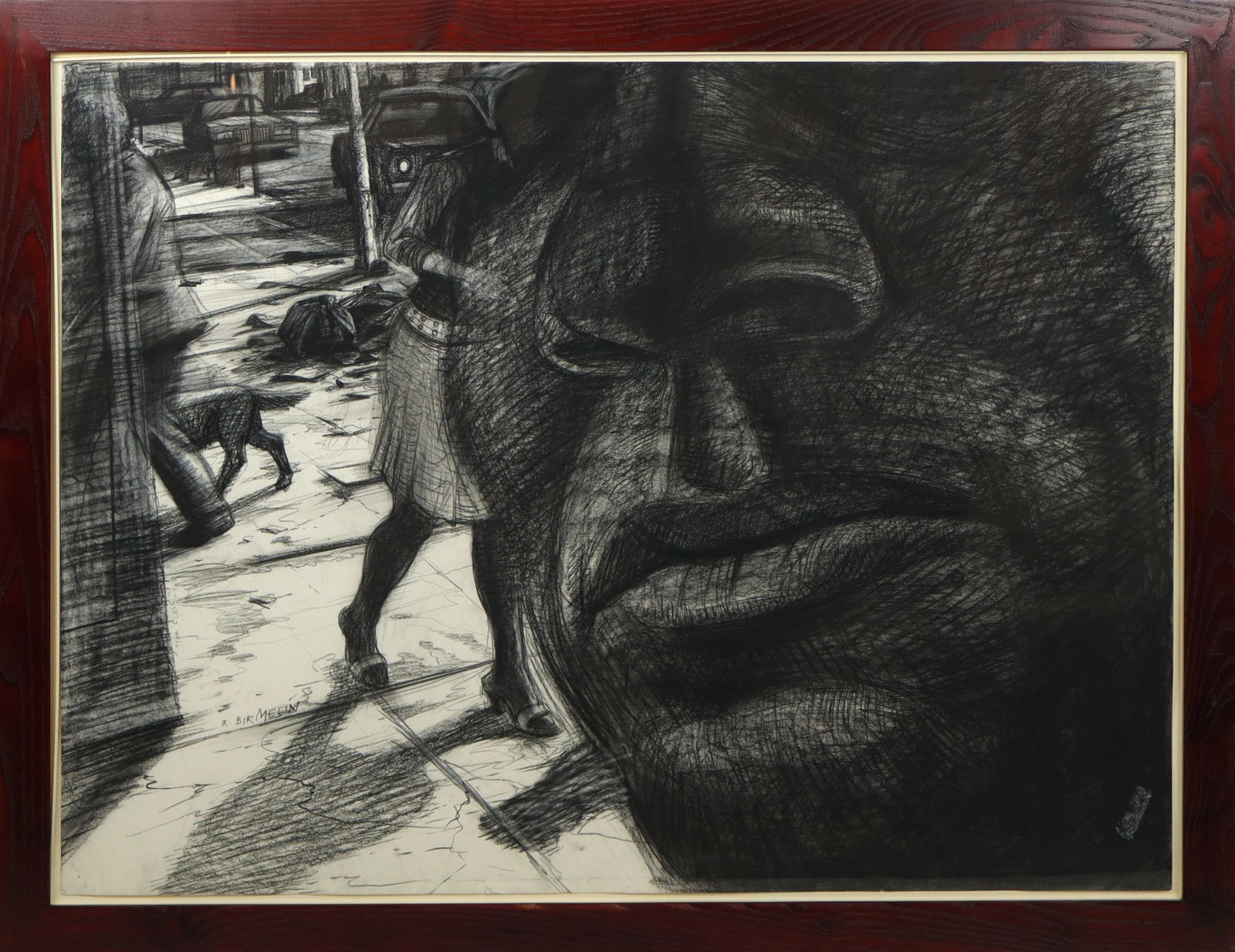 Robert BIRMELIN "Too Close" Conte Drawing on Paper (1 of 13)