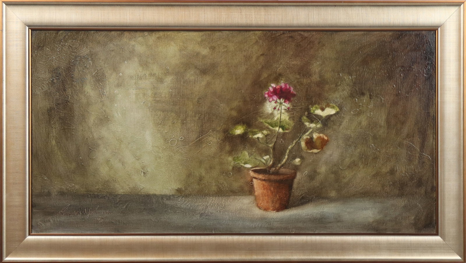 Oil on Canvas Still Life with Potted Geranium (1 of 10)