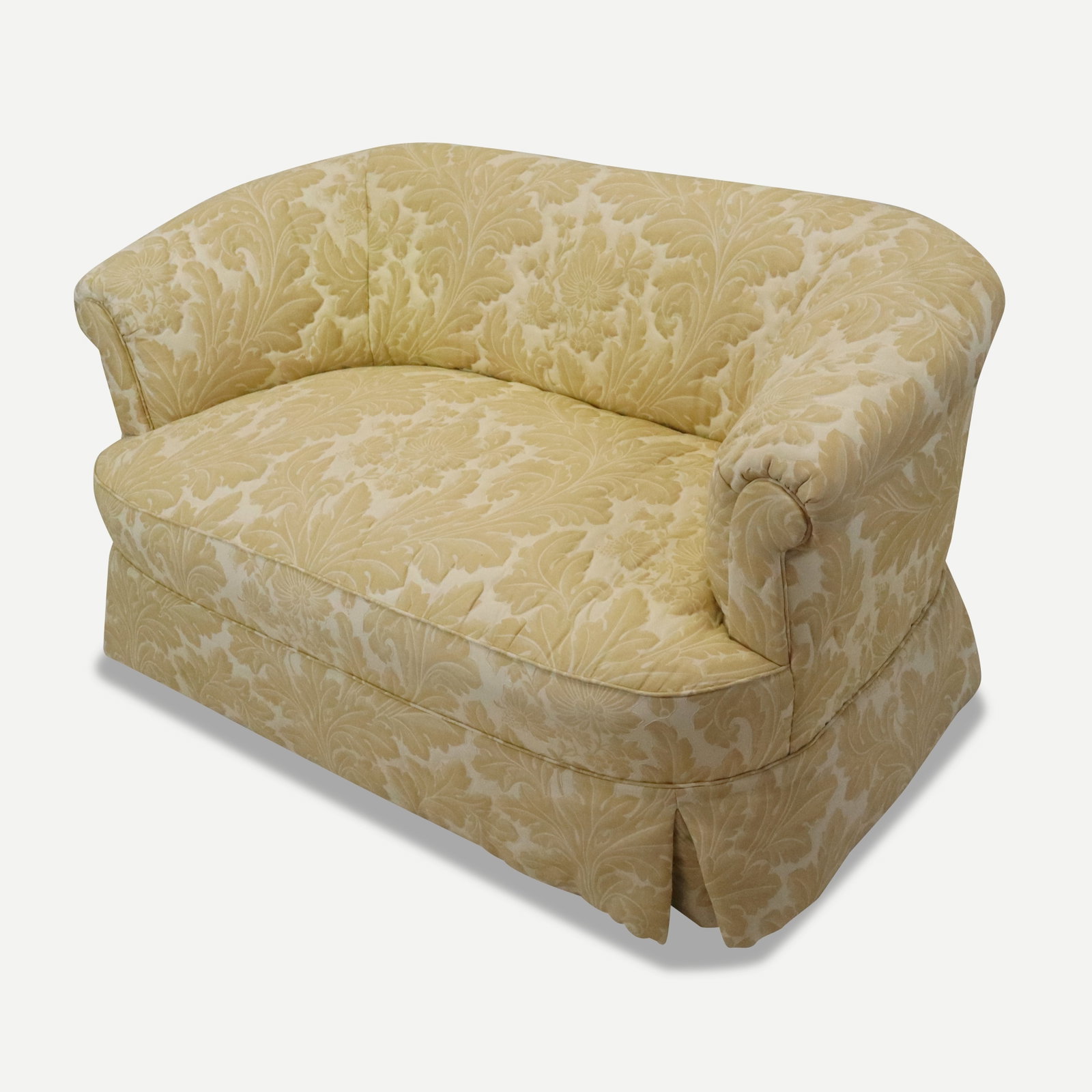 Floral Upholstered Tub Settee (1 of 7)