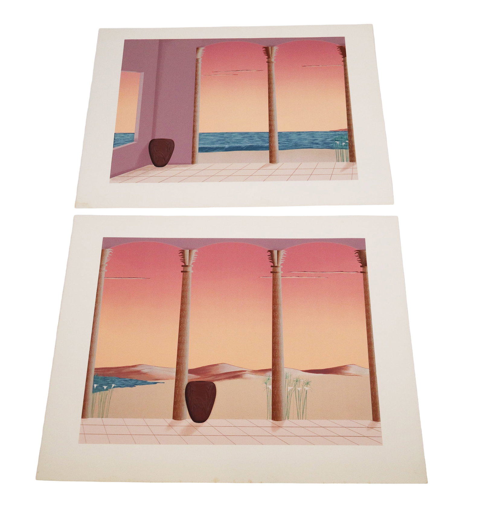 R. Michael WOMMACK 2 Sunset Beachscape Lithographs (1 of 17)
