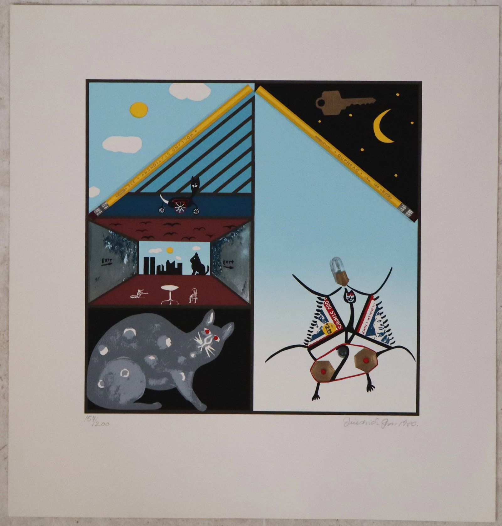 Friedrich GROSS "Cat in the Cellar" Lithograph (1 of 9)
