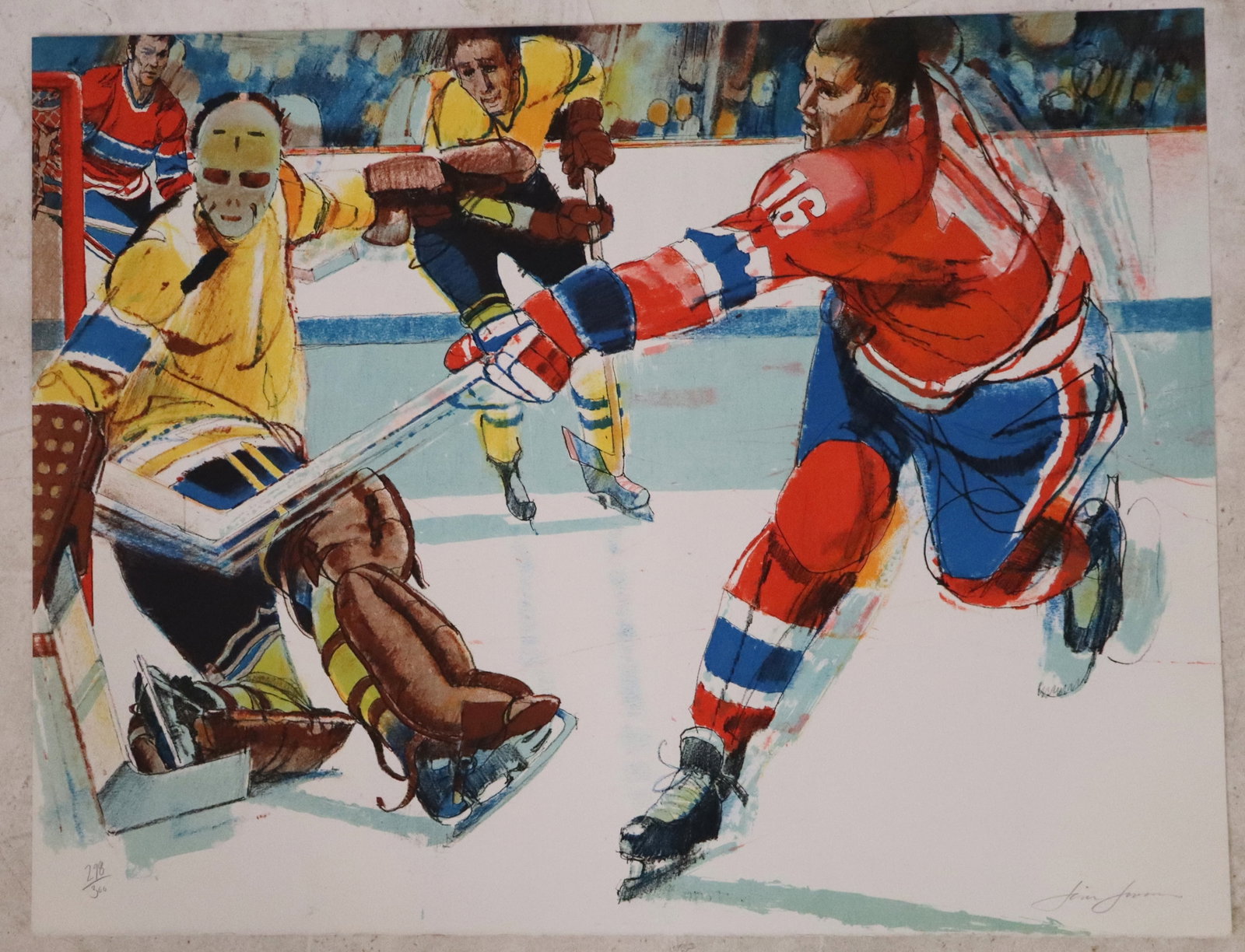Jim JONSON "Hockey III" Color Lithograph (1 of 9)