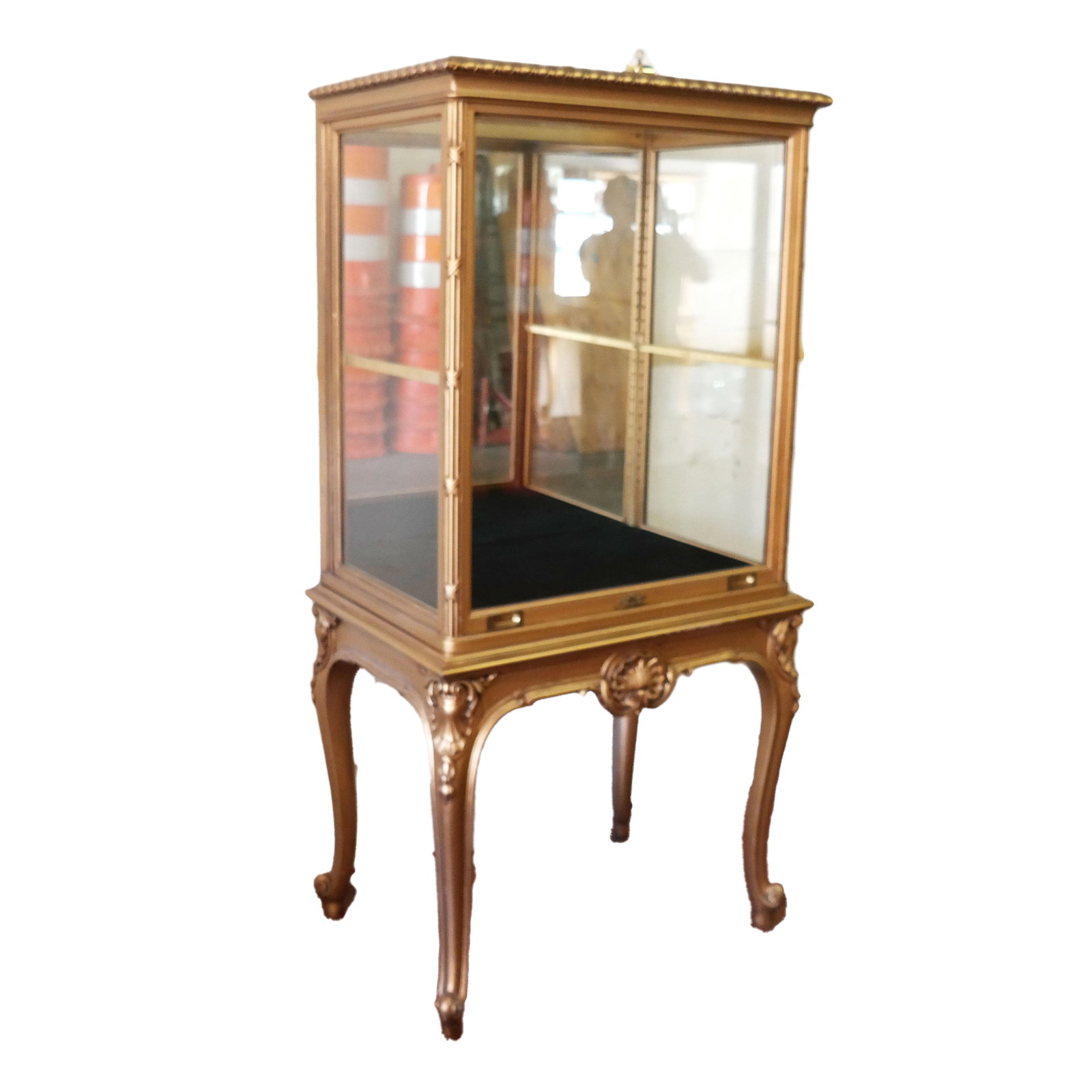 Louis XVI-Style Gilt Carved Vitrine (1 of 10)