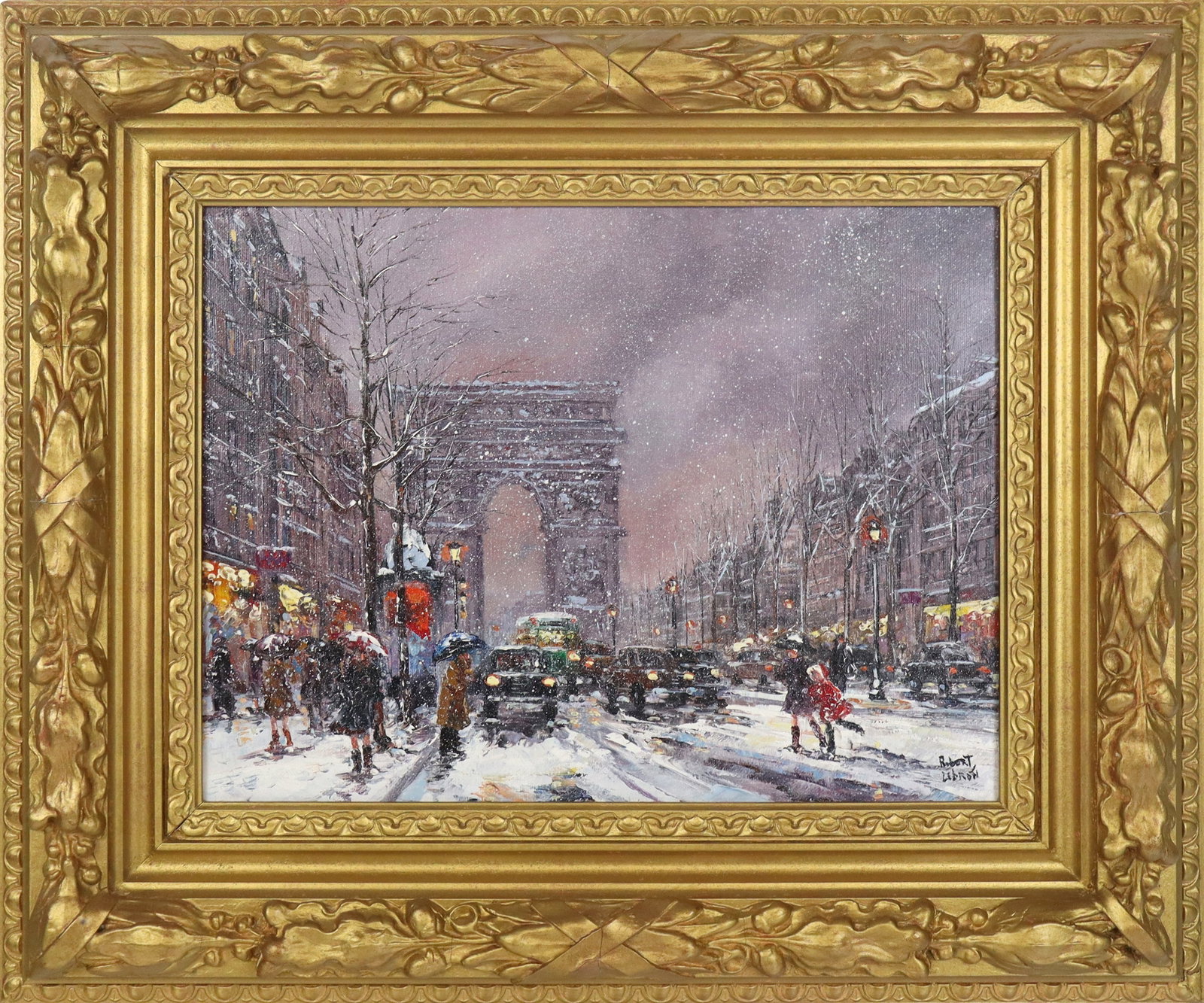 Robert LEBRON "Arc de Triomph..." Oil on Canvas (1 of 13)