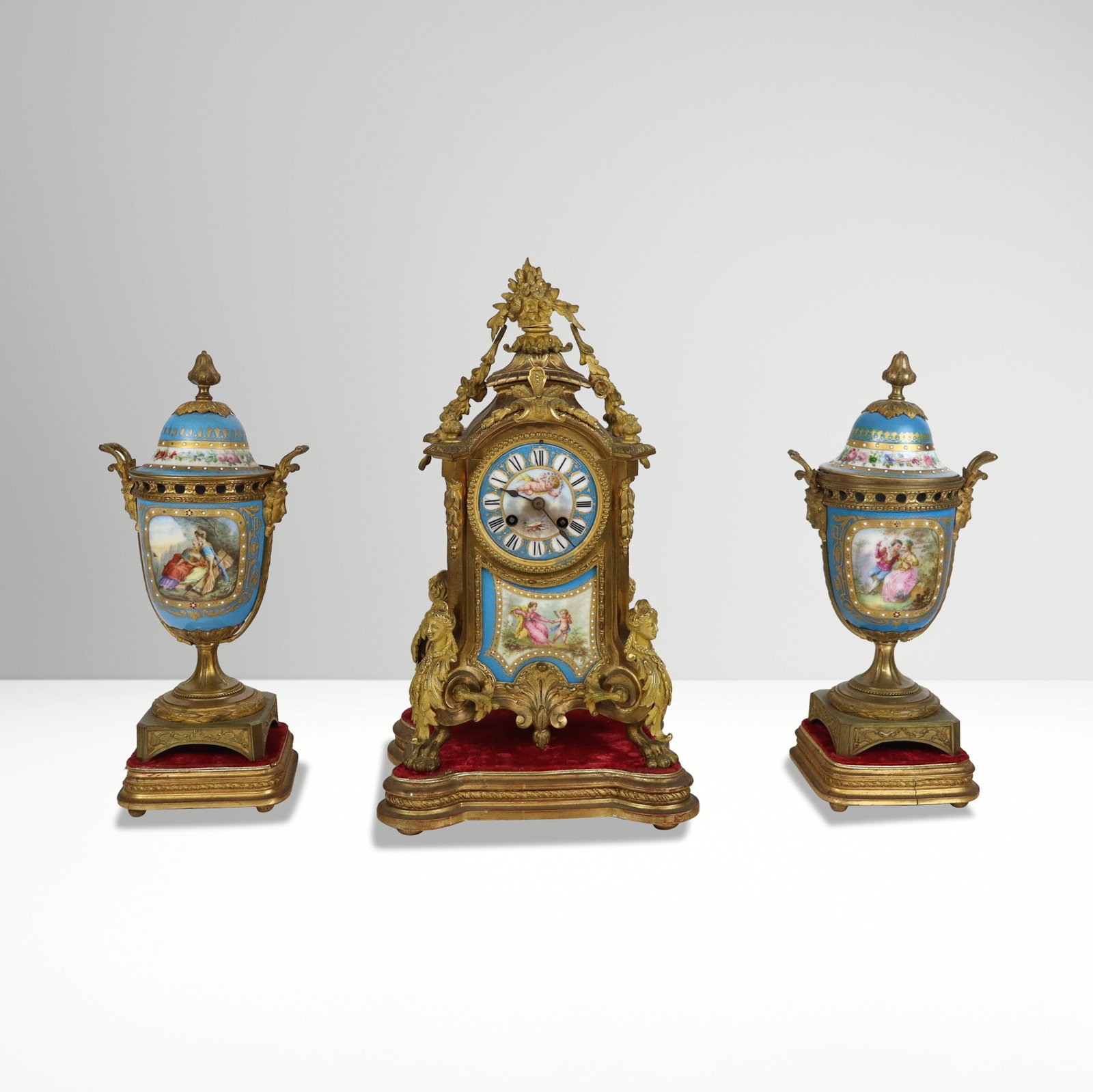 Japy Freres & Cie Belle Epoque Clock Garniture (1 of 18)