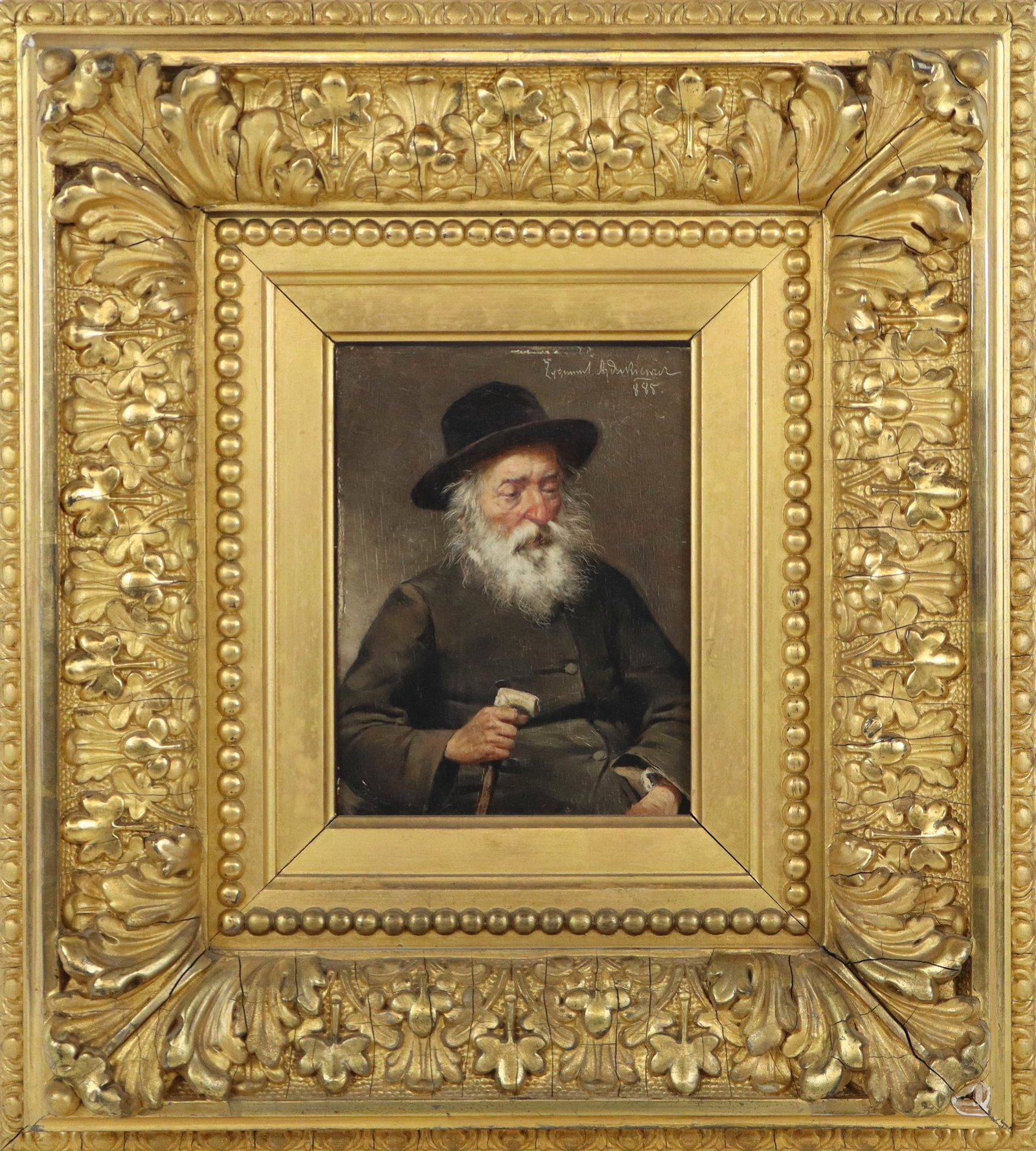 Zygmunt AJDUKIEWICZ "Polish Exile" Oil on Panel (1 of 8)