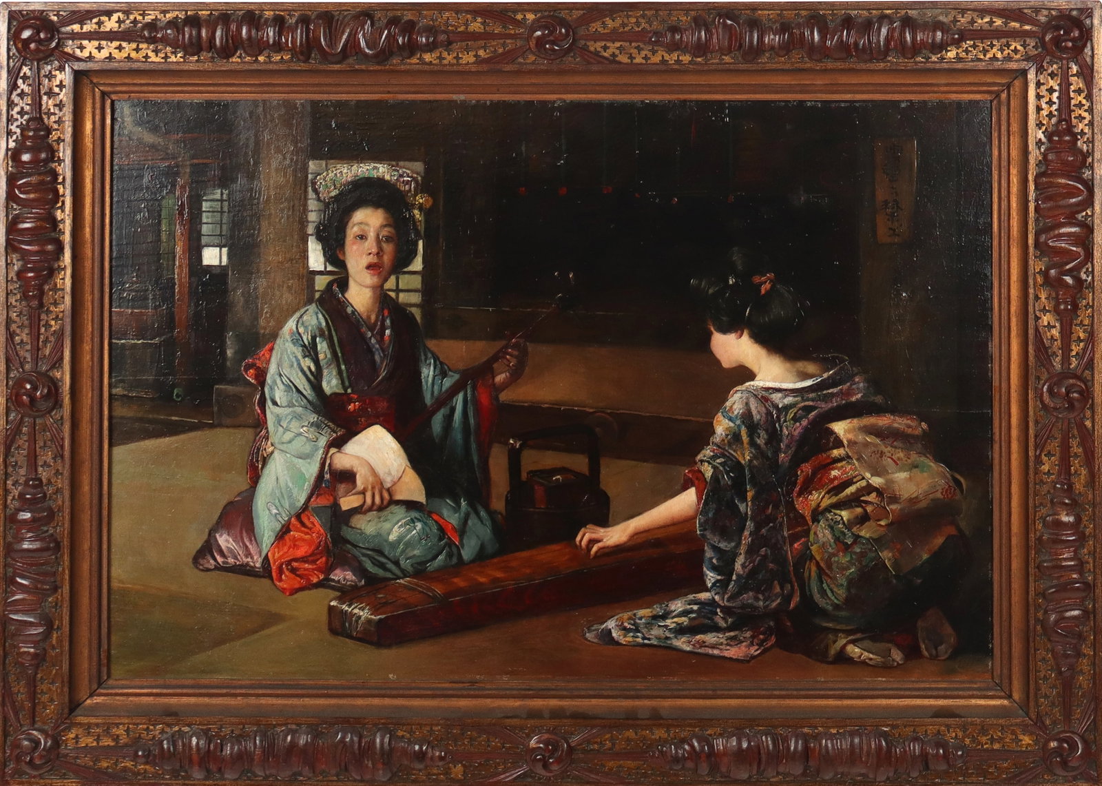 Oil on Panel Japonisme Figural Scene (1 of 14)