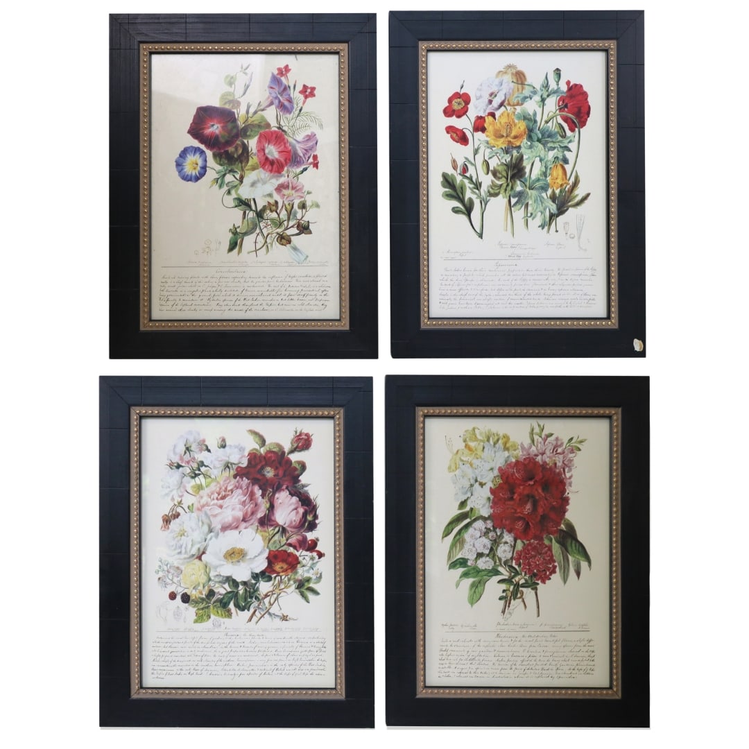 Group of Four Floral Decorative Prints (1 of 15)