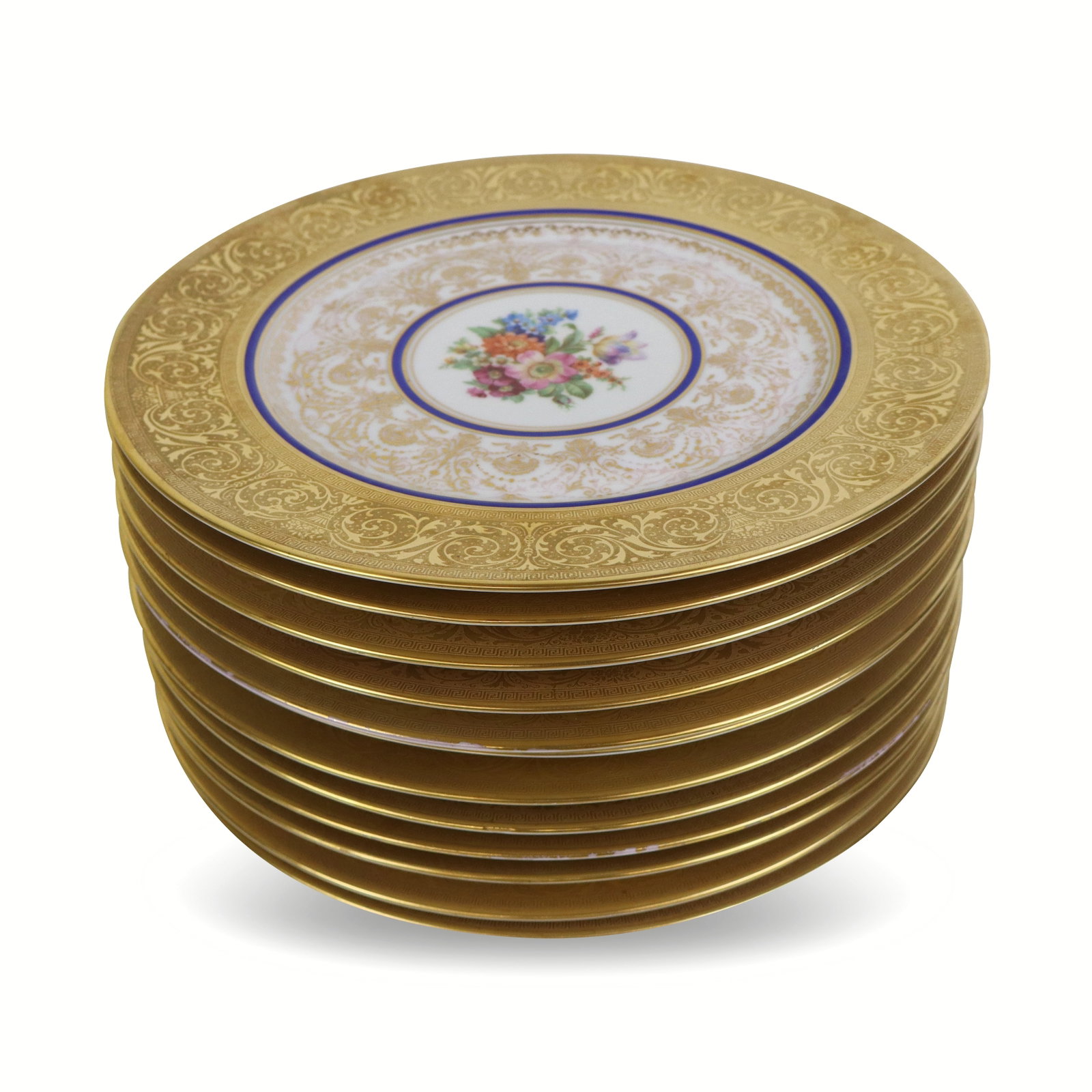 Heinrich & Co. Gilt Decorated Service Plates, 12 (1 of 11)