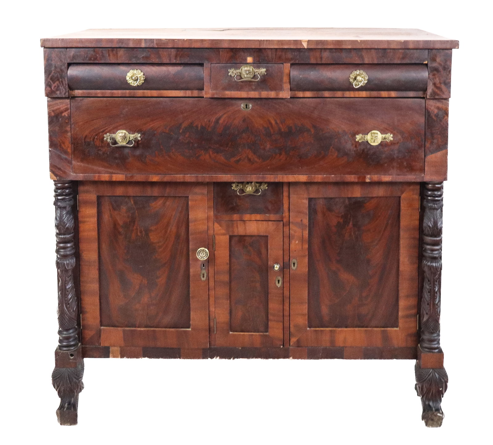 American Empire Flame Mahogany Sideboard (1 of 20)