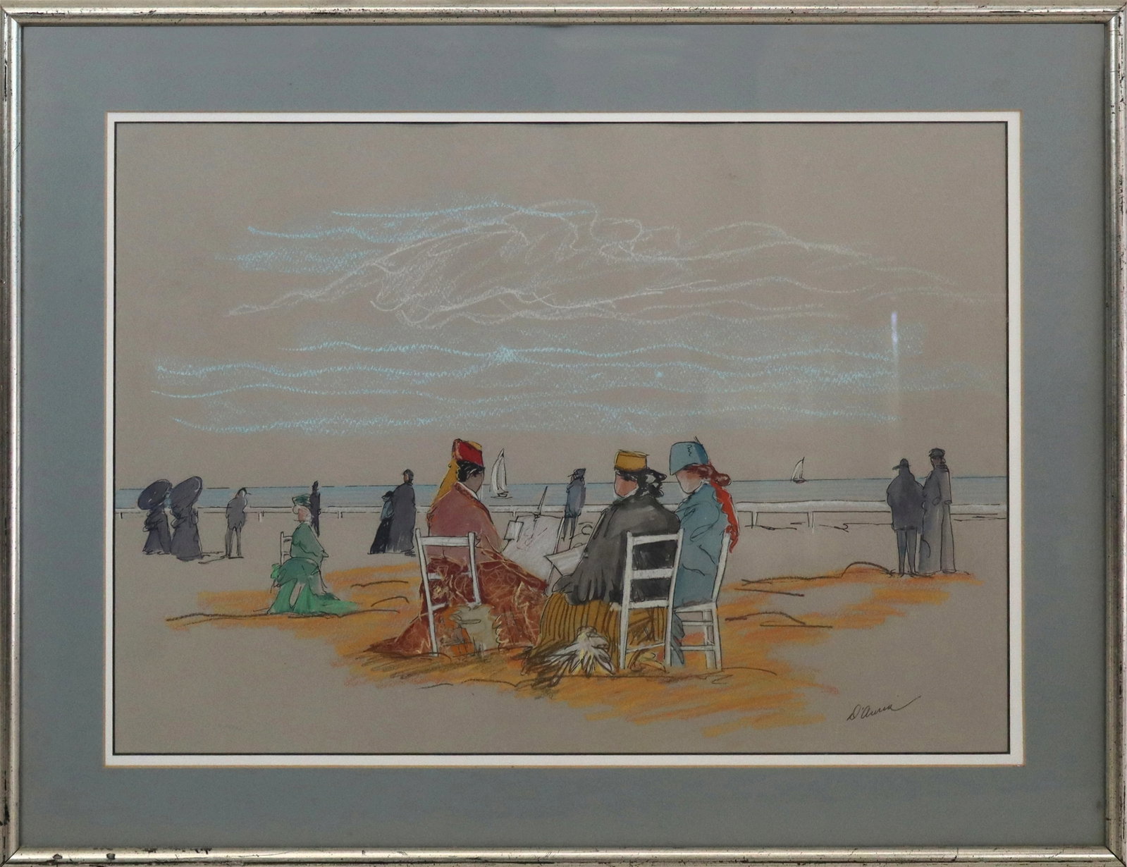 Signed D'Auria Oil on Canvas (1 of 11)