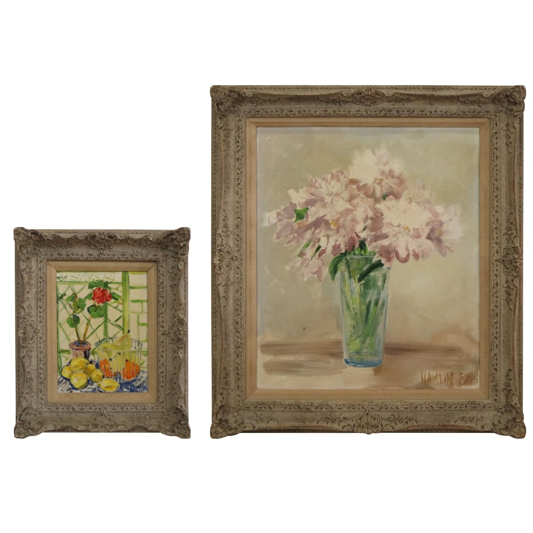 Kay HAMLIN - 2 Oils of Floral Still Lives (1 of 14)