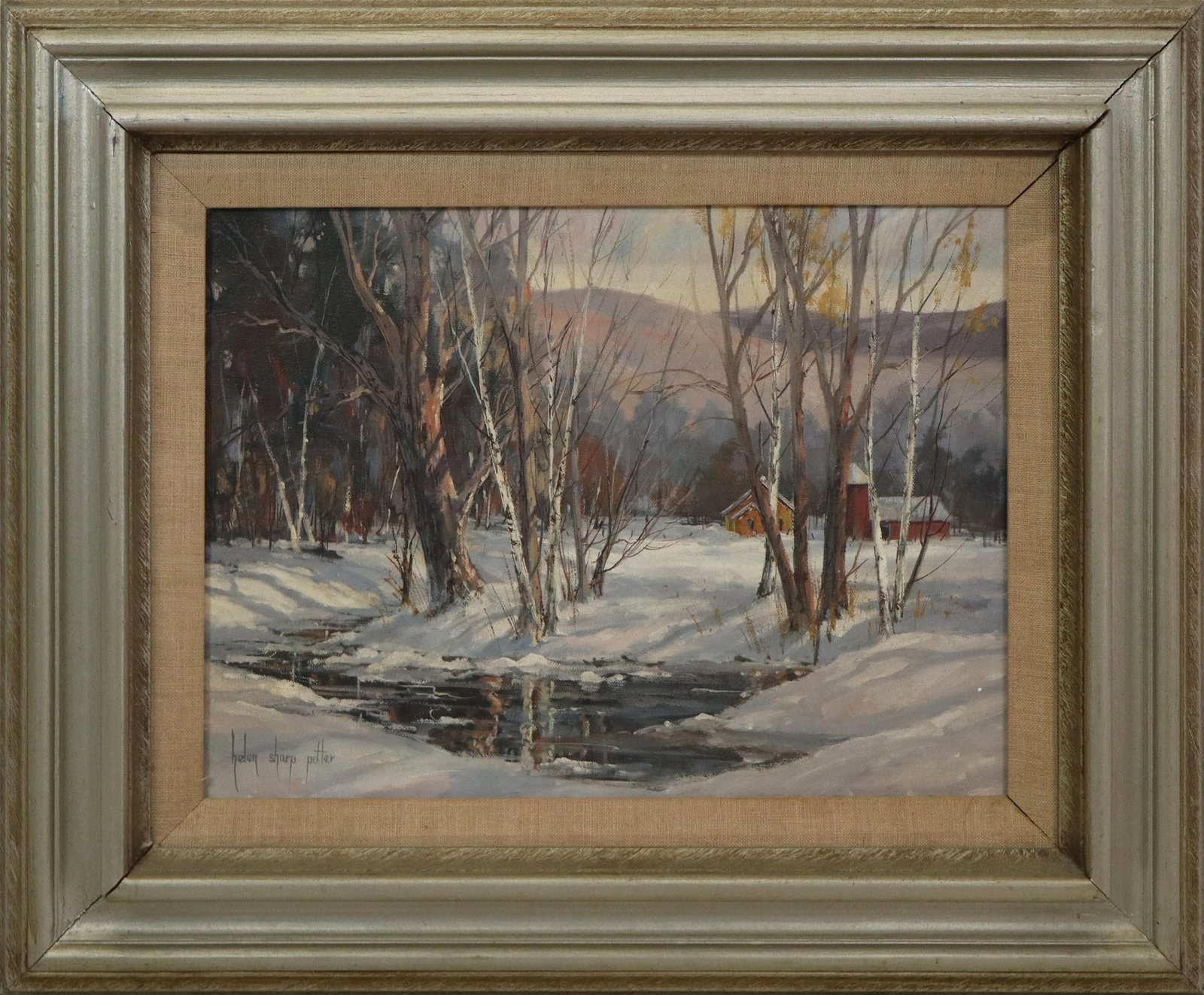 Helen Sharp POTTER "Winter Brook" Oil on Canvas (1 of 10)