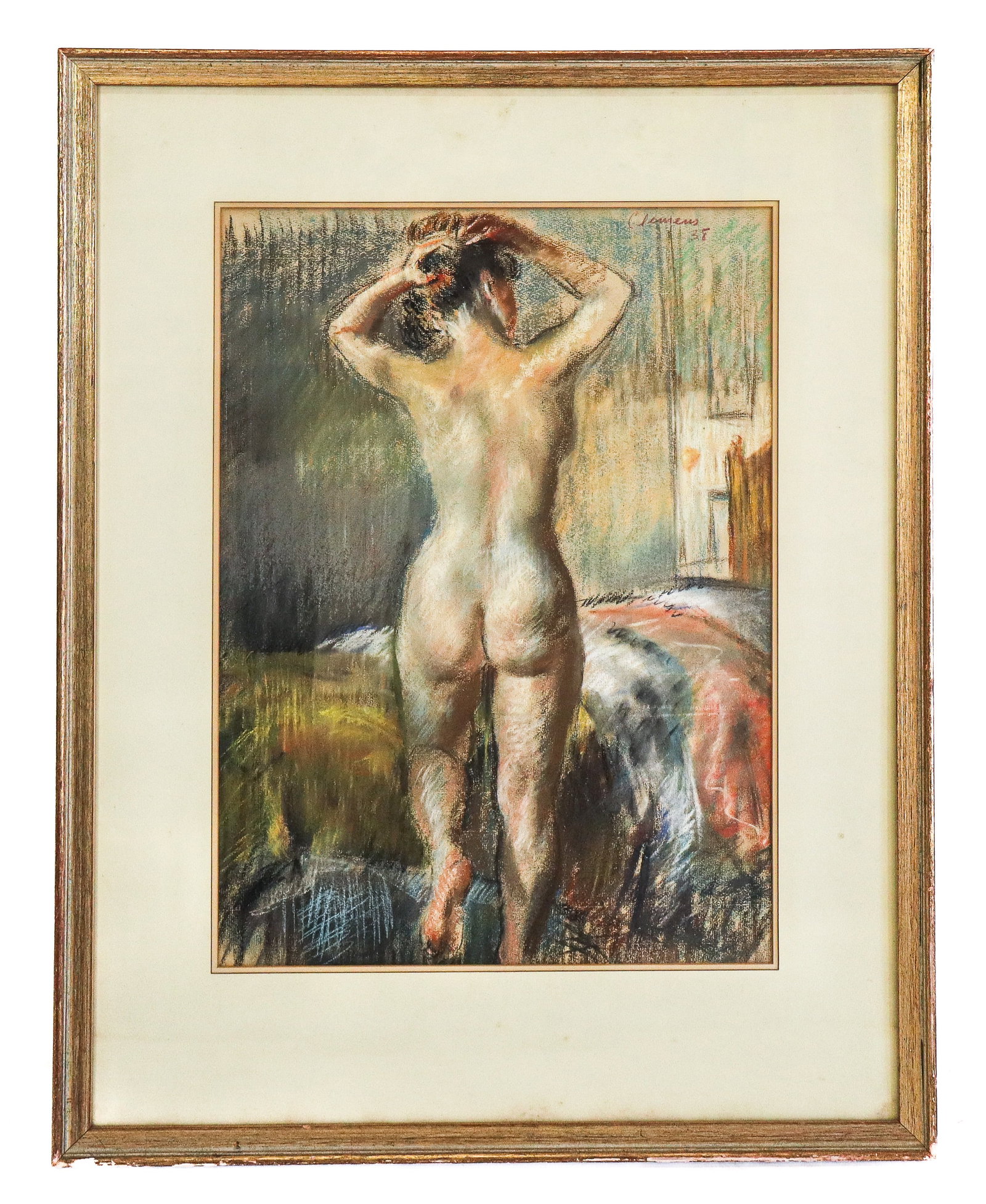 Paul Lewis CLEMENS Nude Pastel on Paper (1 of 13)