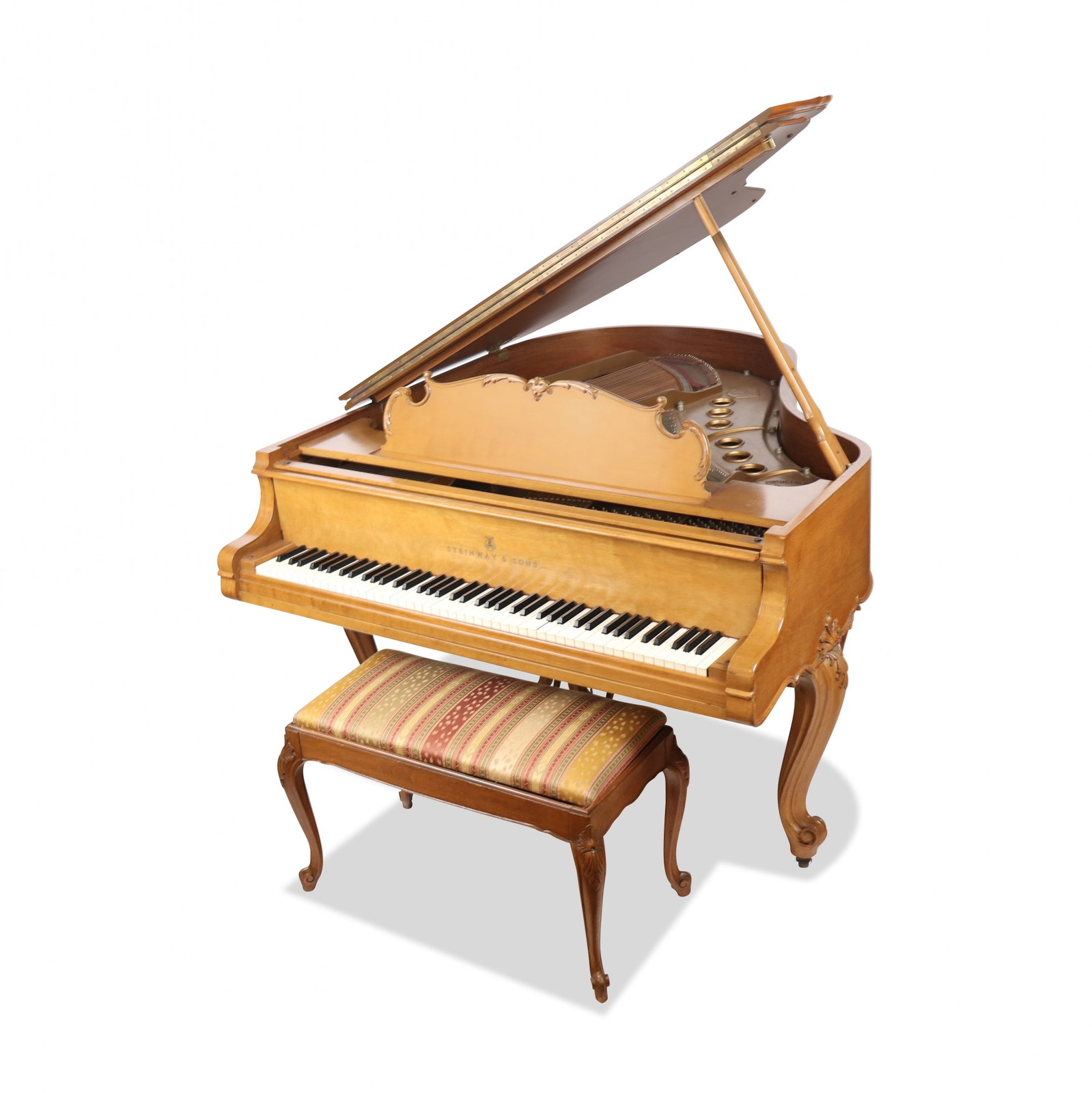 Steinway Walnut Model "M" Piano and Bench (1 of 16)