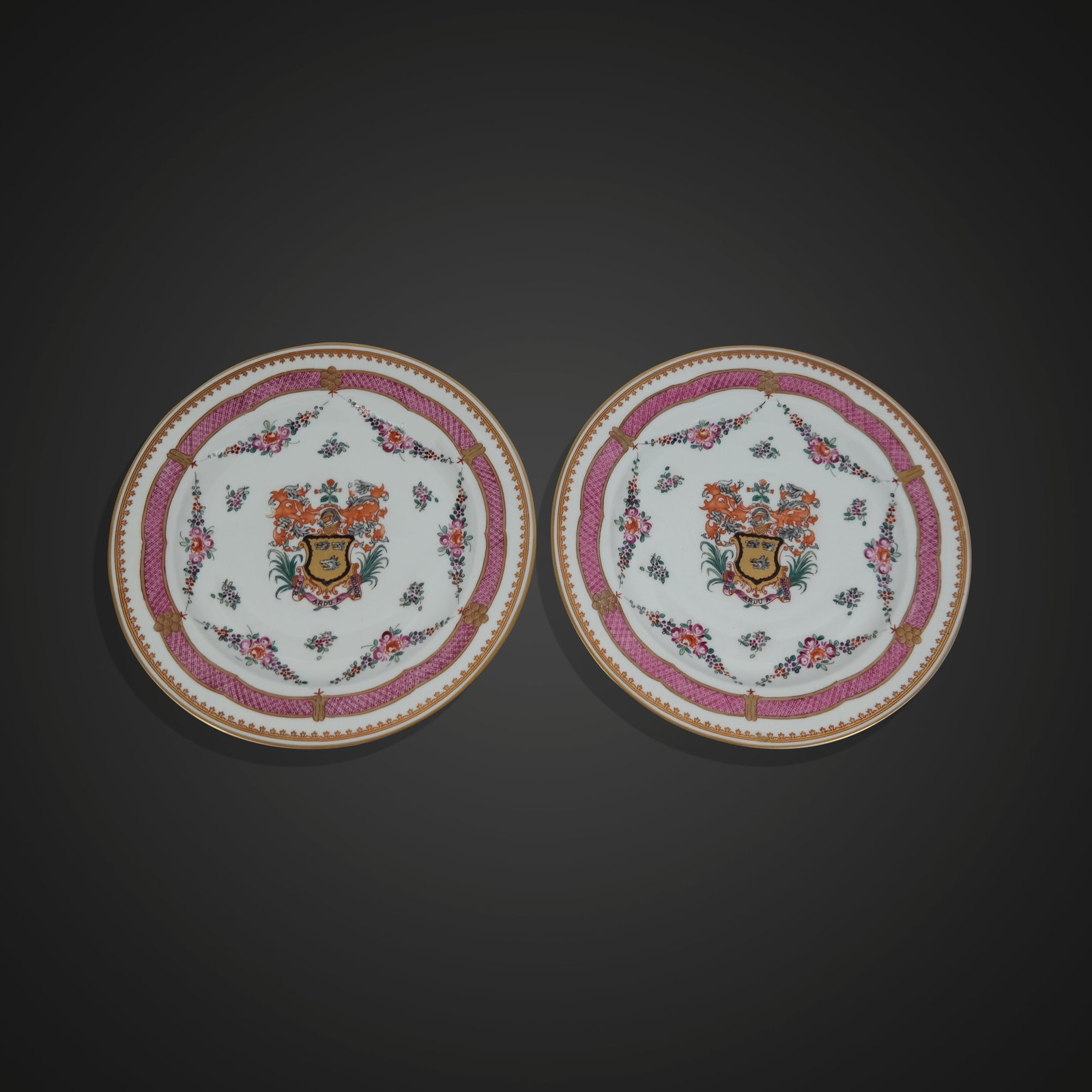 Pair of Porcelaine de Paris Armorial Plates (1 of 14)