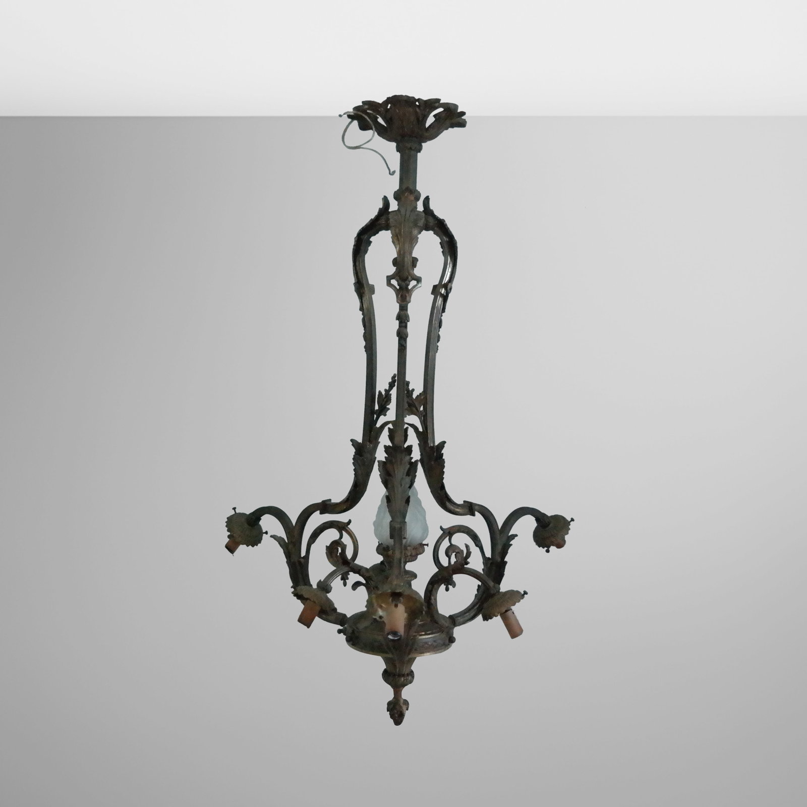 French Gilt Bronze Chandelier (as is) (1 of 14)