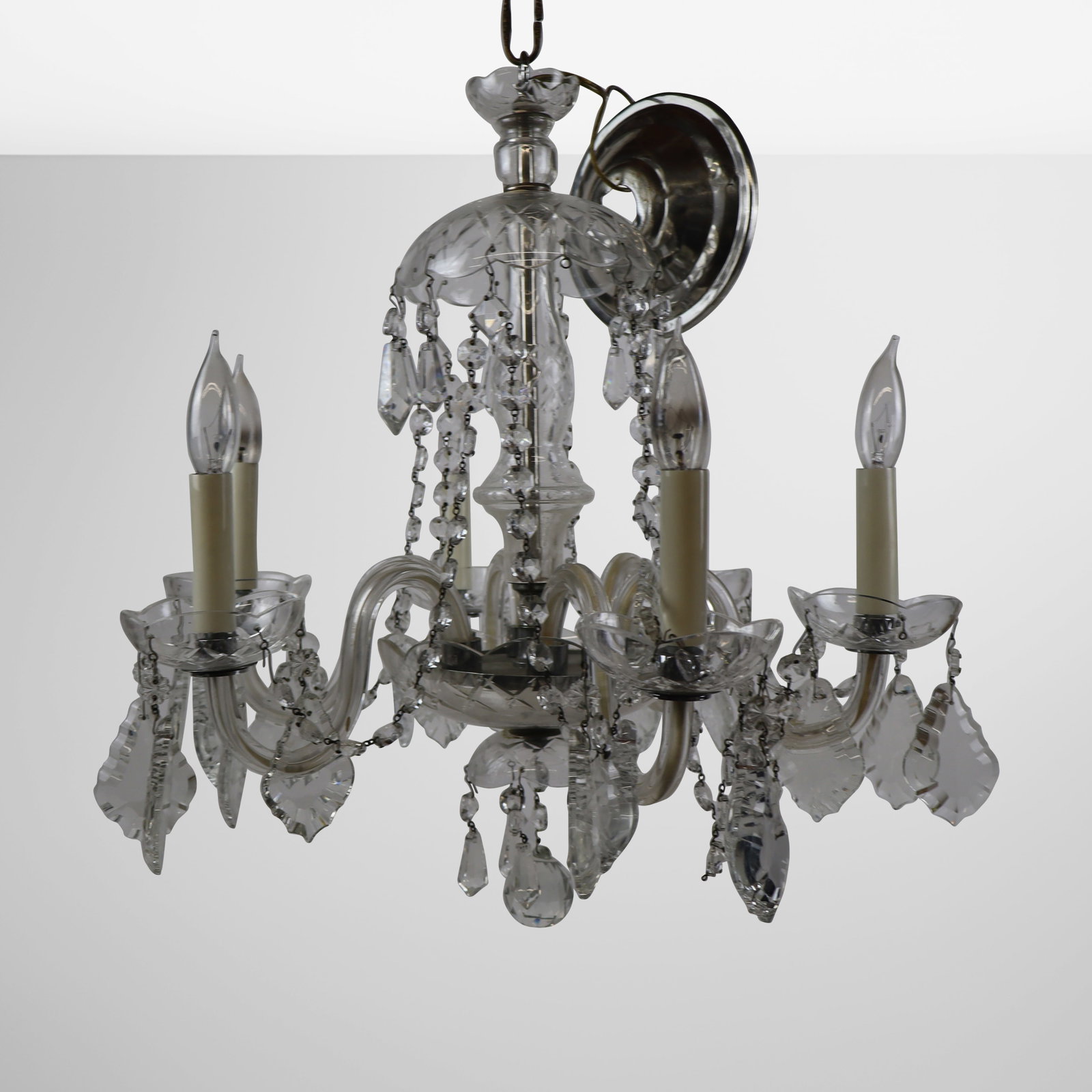 Cut Crystal Six Light Chandelier (1 of 10)