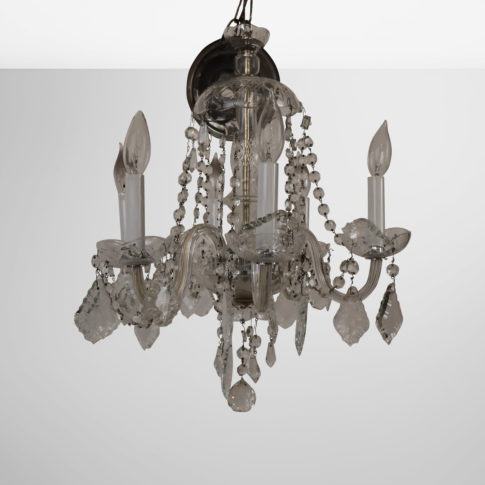 Cut Crystal Six Light Chandelier (1 of 10)