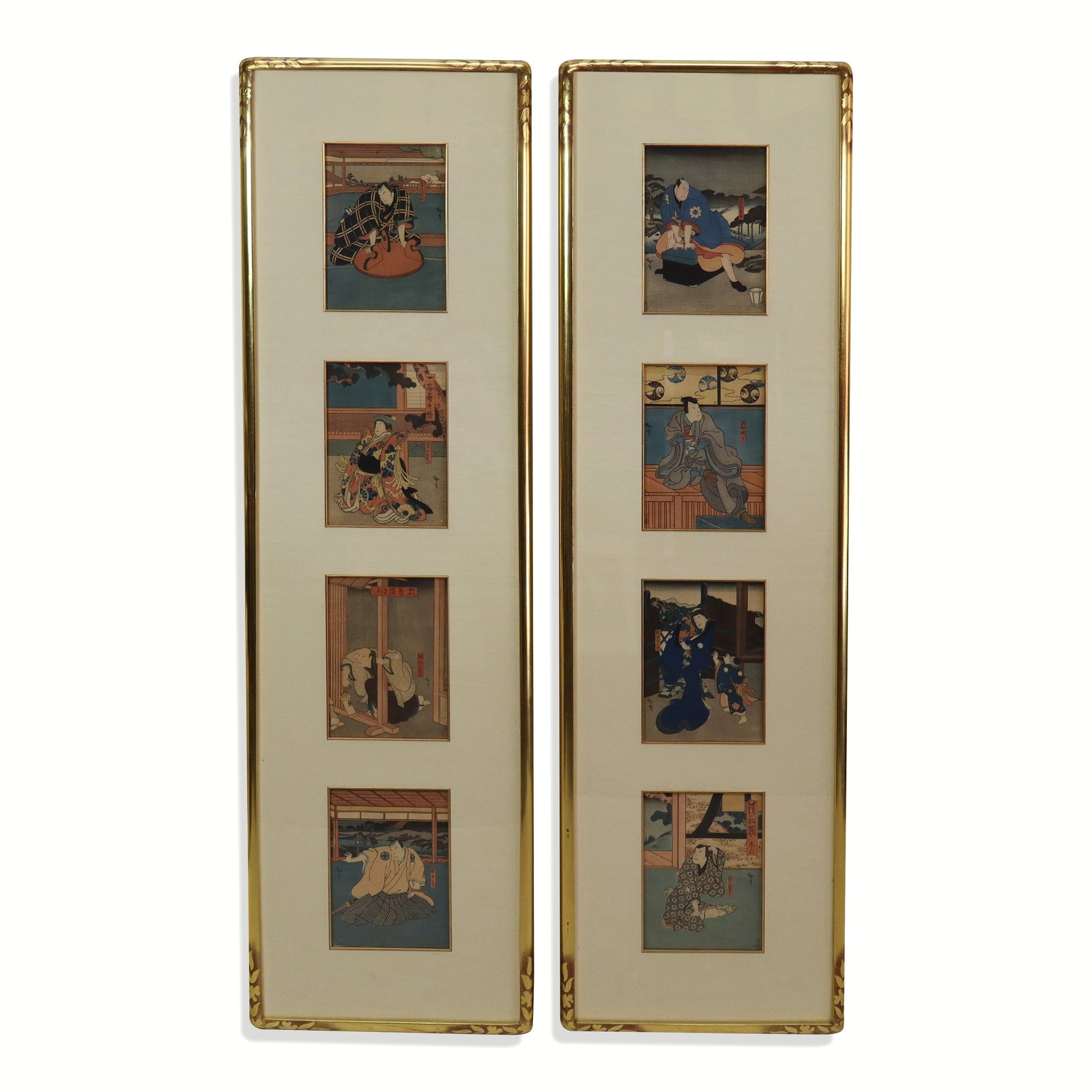 Set of Two Series of Framed Japanese Woodblock Pri (1 of 16)