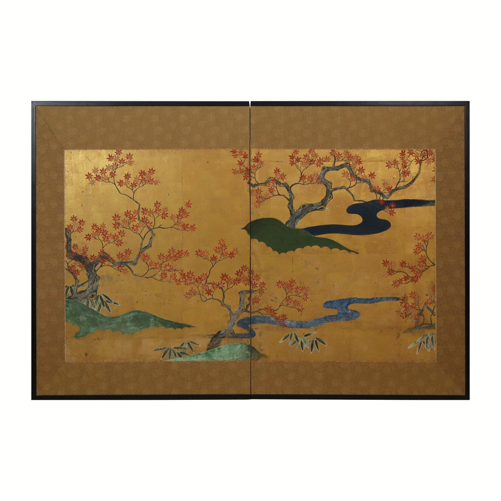 Japanese Painted Two Panel Low Floor Screen (1 of 11)