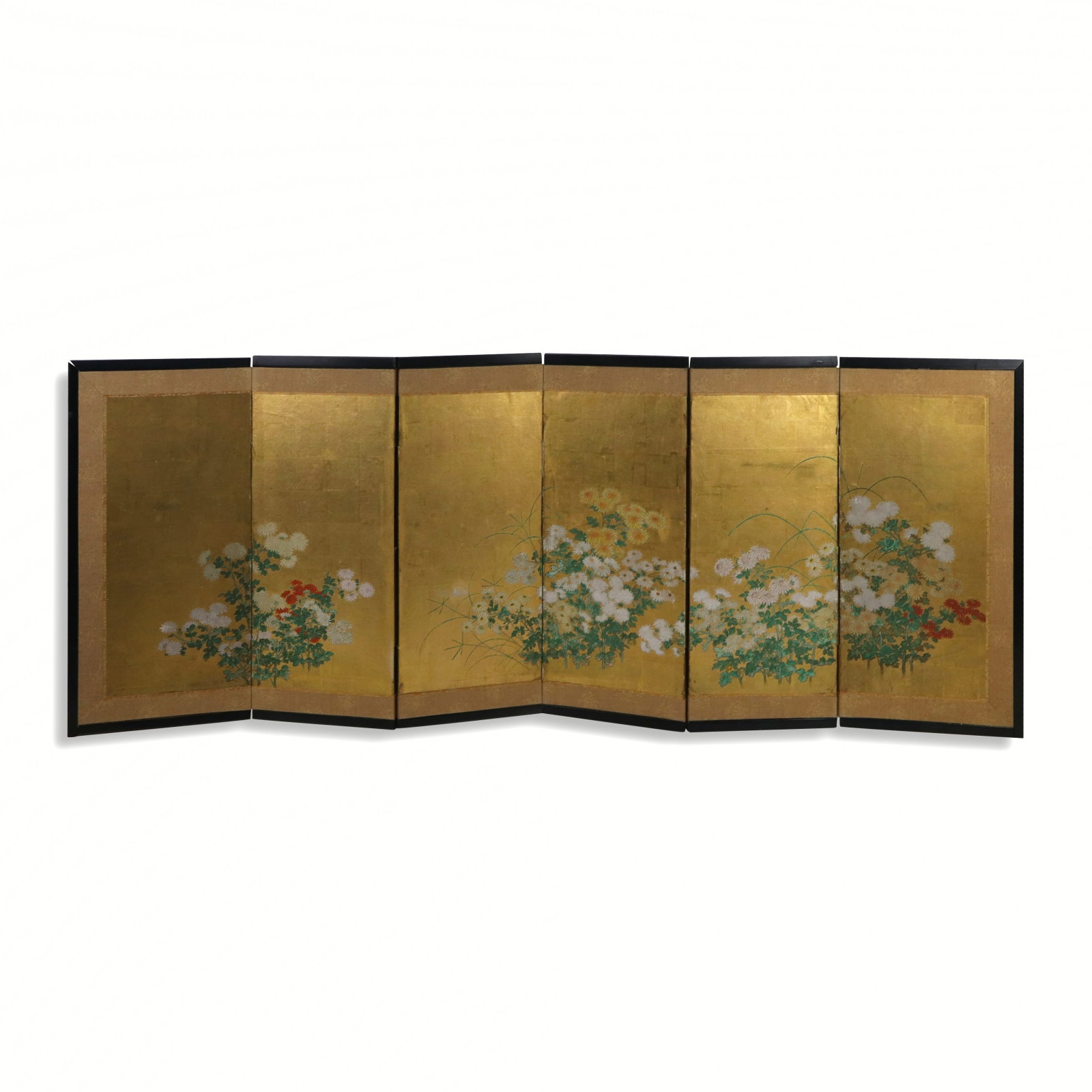 Japanese Six Panel Painted Table Screen (1 of 8)