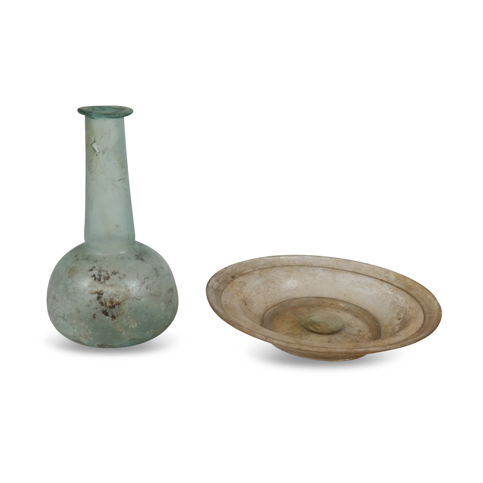 Roman Style Glass Bottle and Plate (1 of 10)