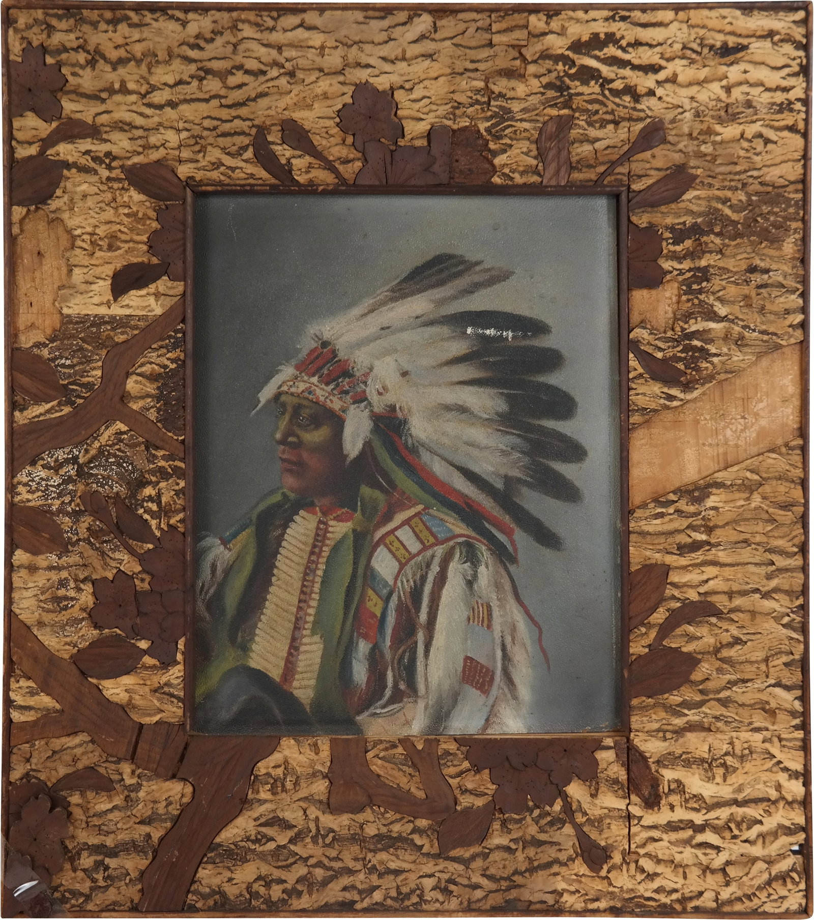 Oil on Panel of an American Indian (1 of 12)